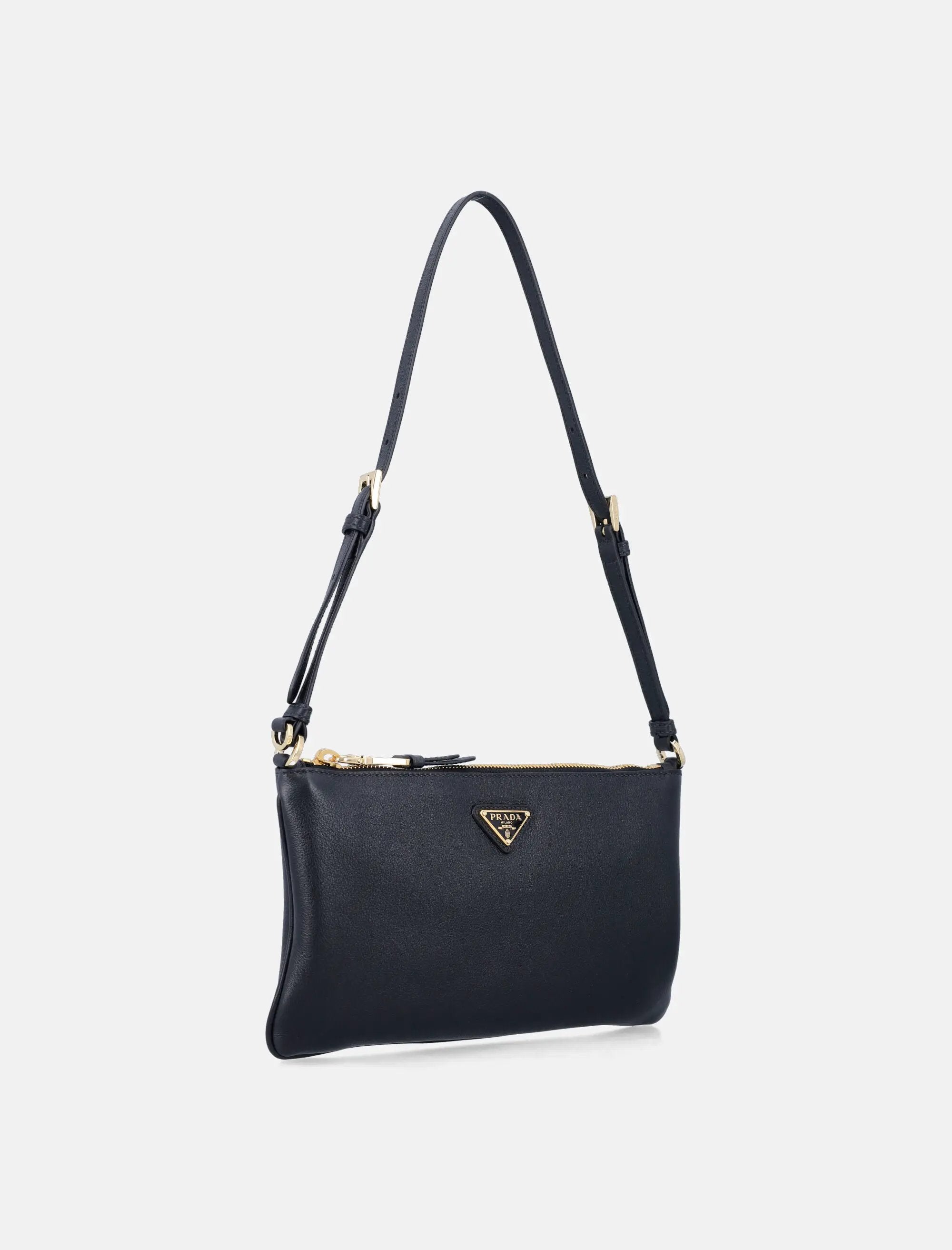 Leather Pouch With Logo Prada – Гарантія оригінальності – детальний вид