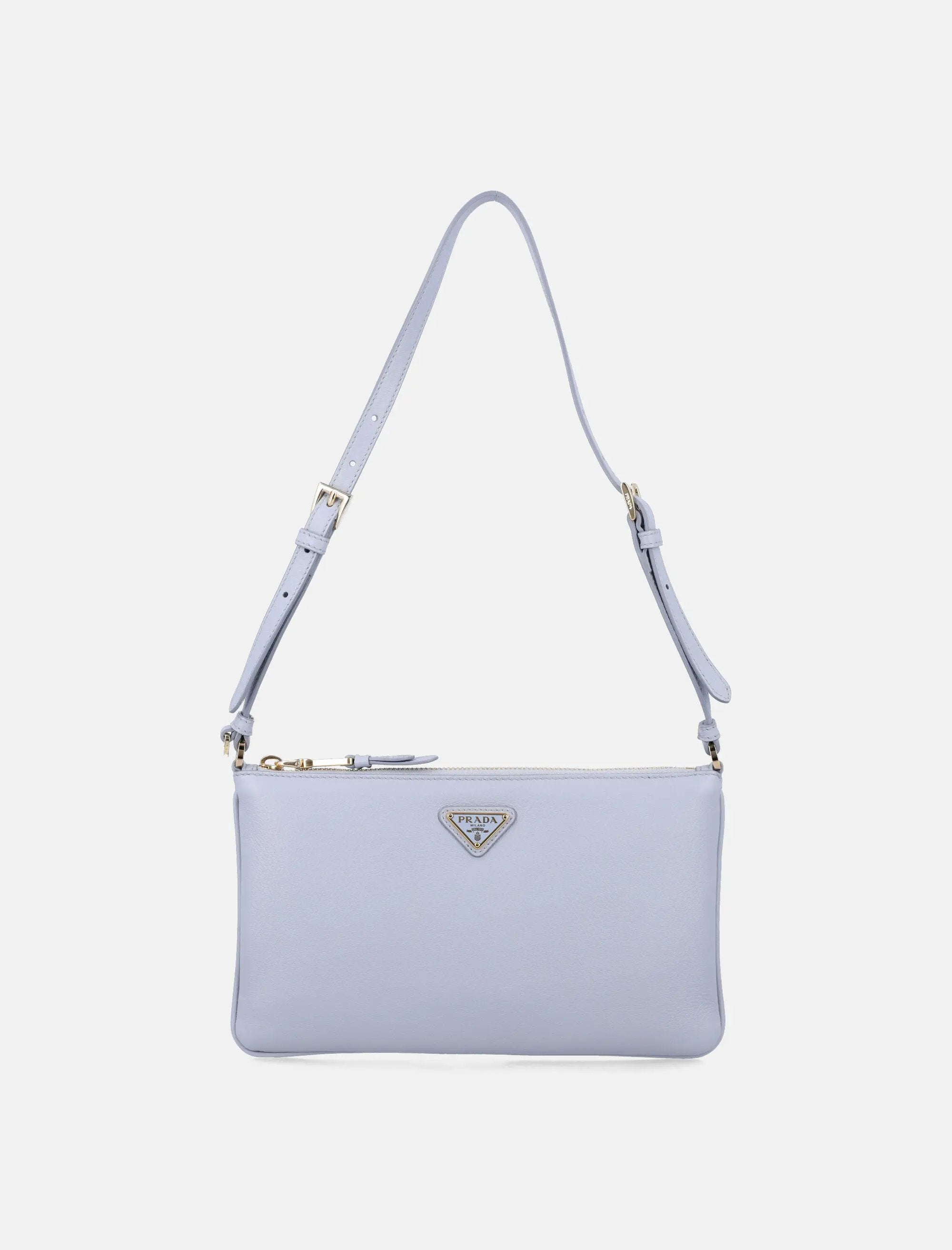 Leather Pouch With Logo Prada – Гарантія оригінальності – боковий вид