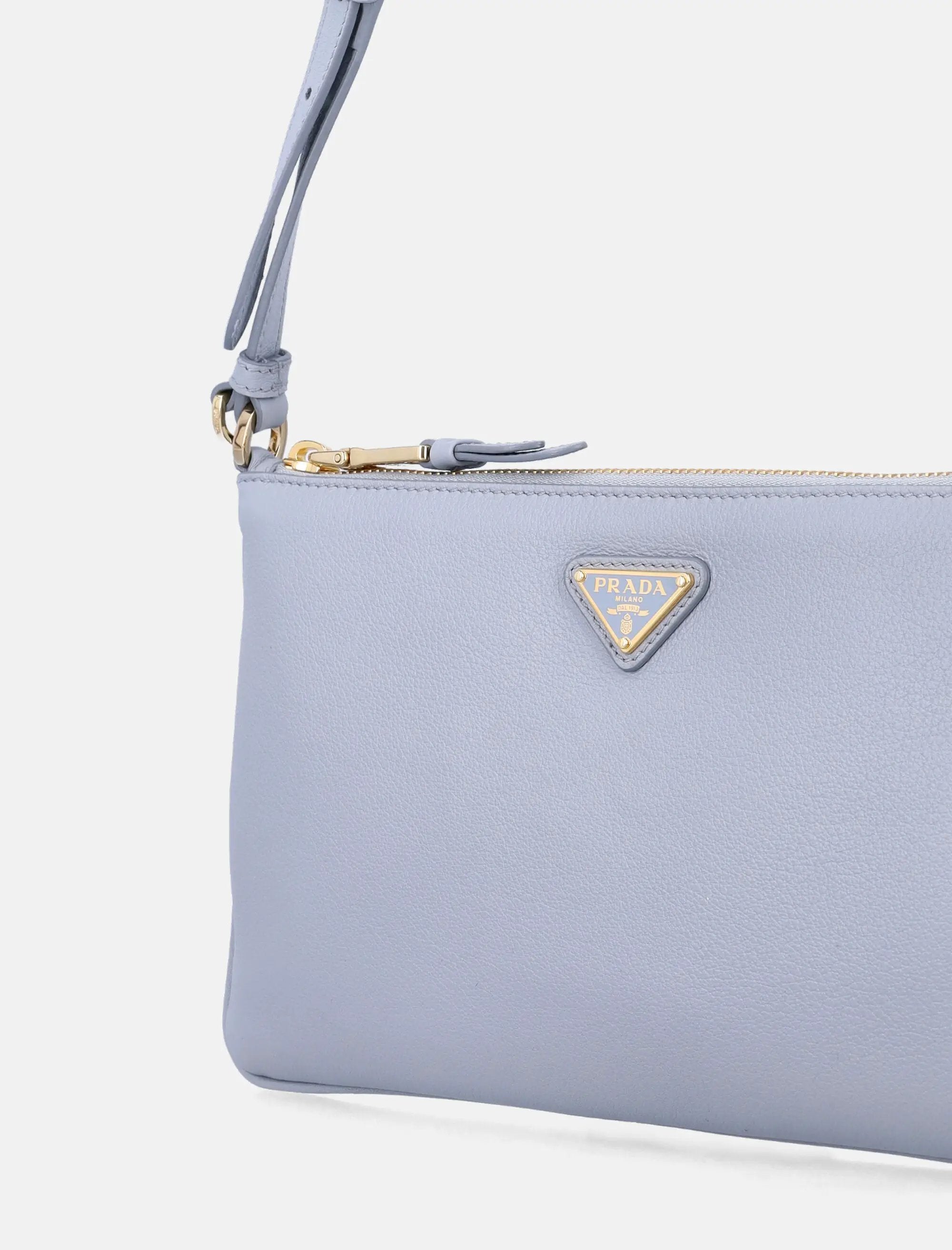 Leather Pouch With Logo Prada – Гарантія оригінальності – вид ззаду