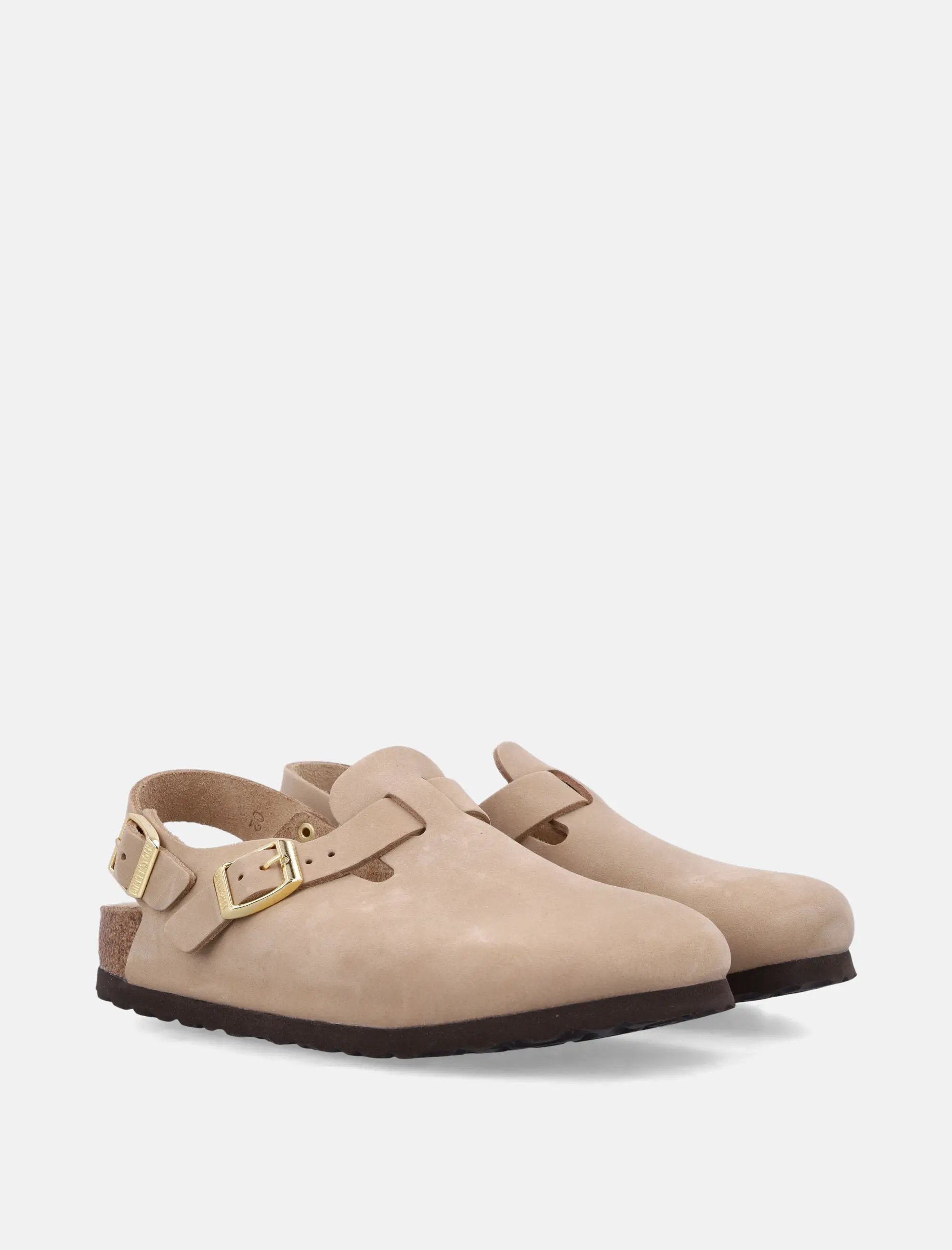 Tokio Nubuk In Sandcastle Leather Clog Birkenstock оригінал – Купити в Україні – вид ззаду - BIRKENSTOCK