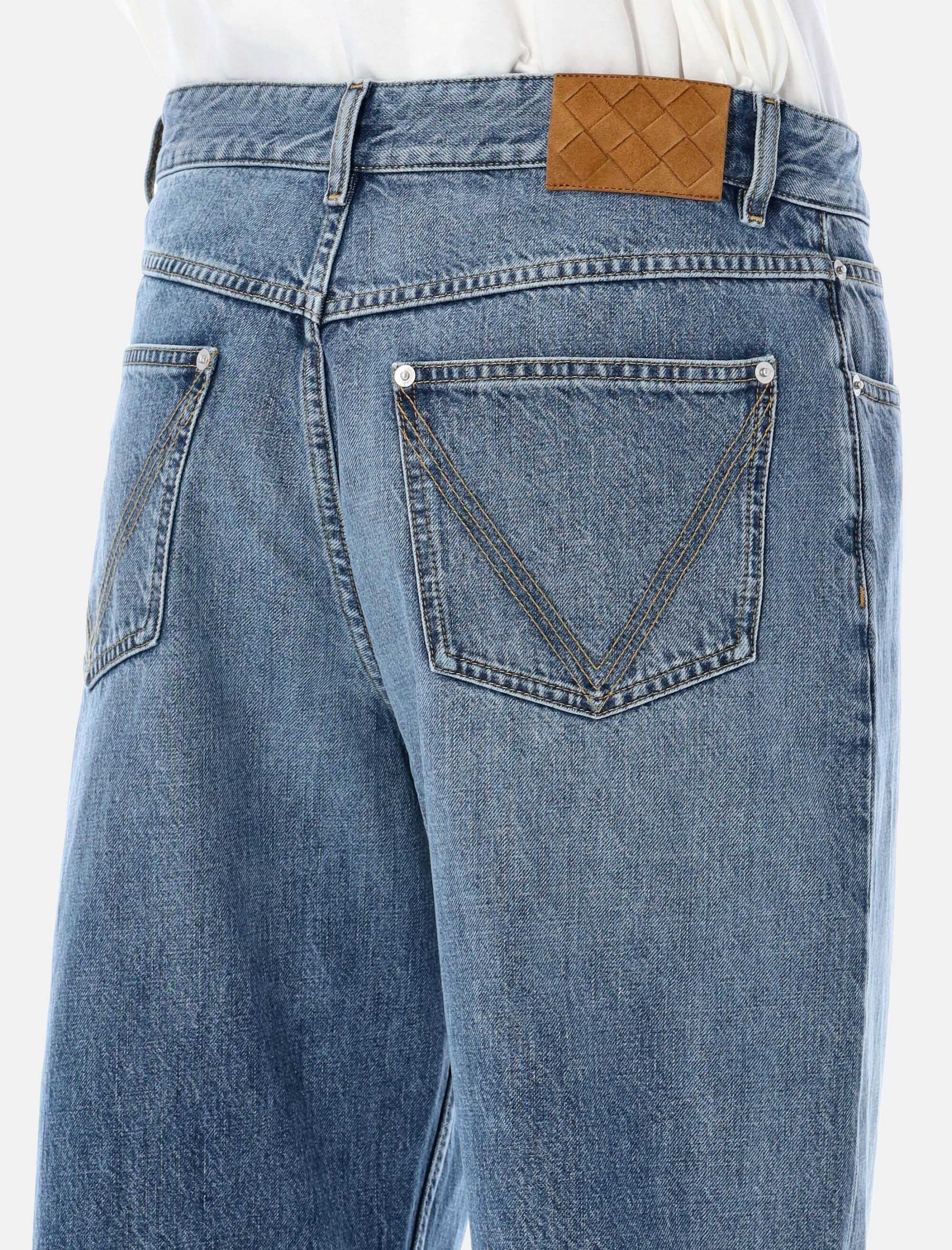 Wide Leg Cotton Jeans Bottega veneta оригінал – Купити в Україні – детальний вид