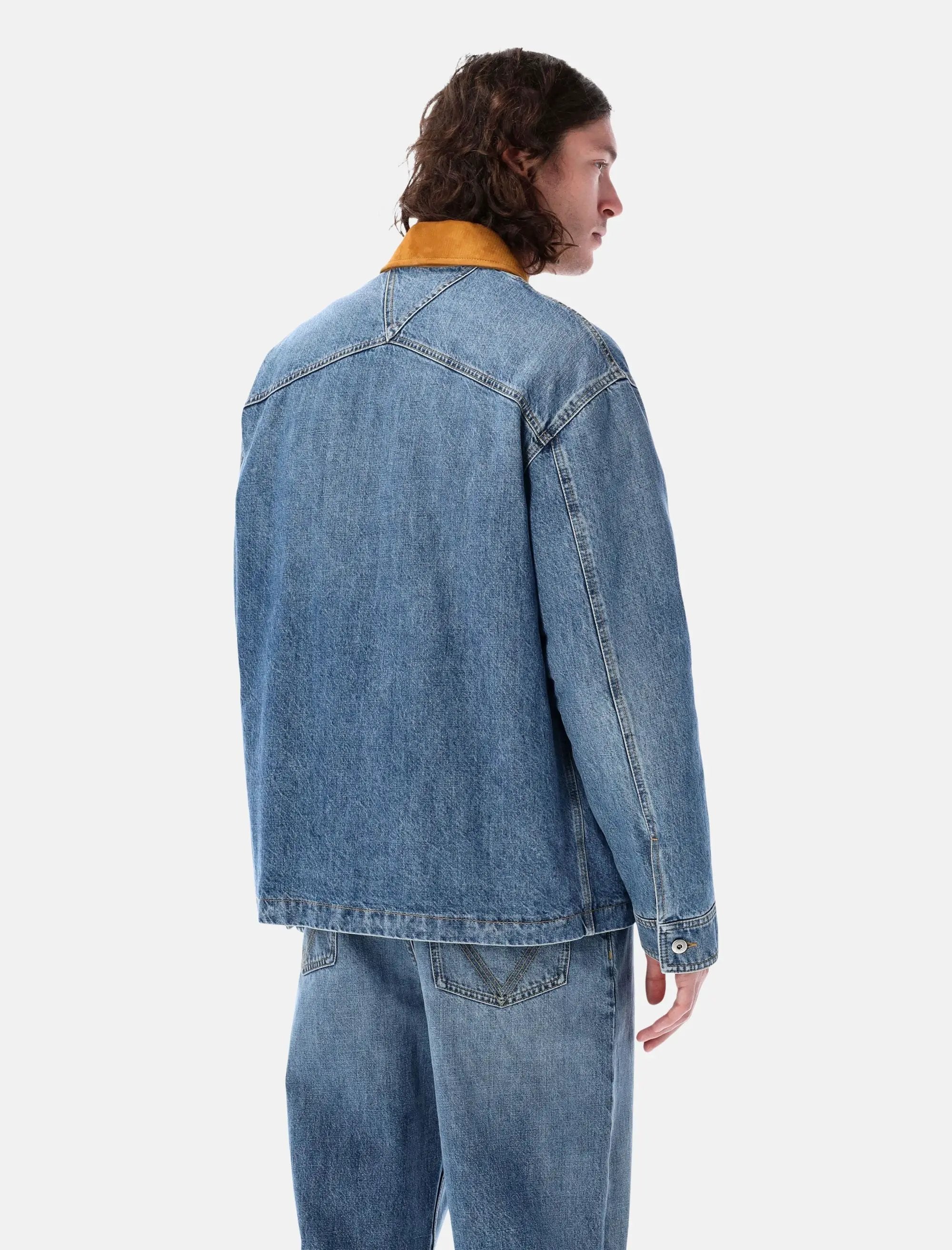 Vintage Padded Denim Jacket Bottega veneta – Гарантія оригінальності – вид ззаду