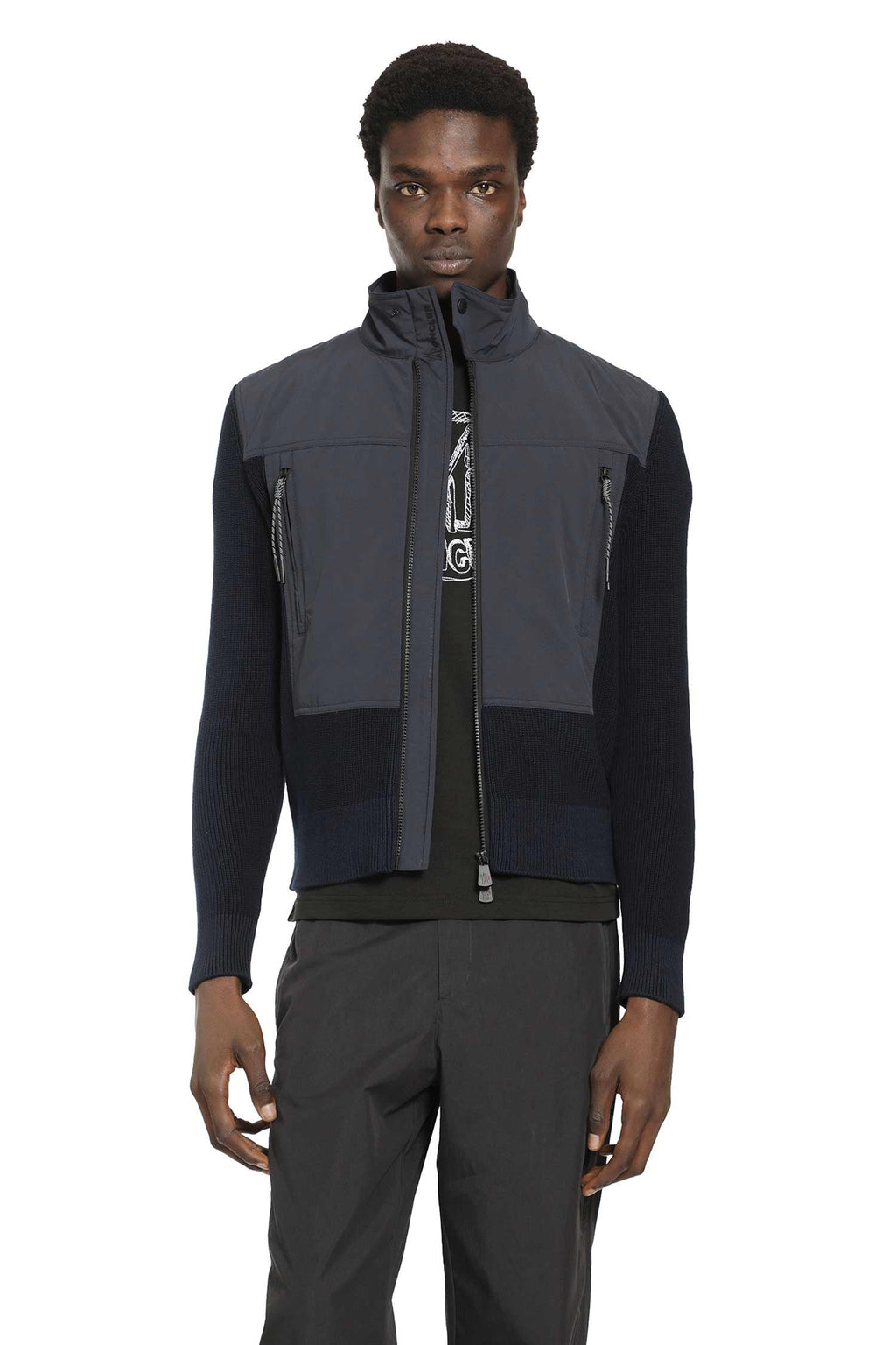Padded Zip-Up Cotton Cardigan Moncler оригінал – Купити в Україні – боковий вид