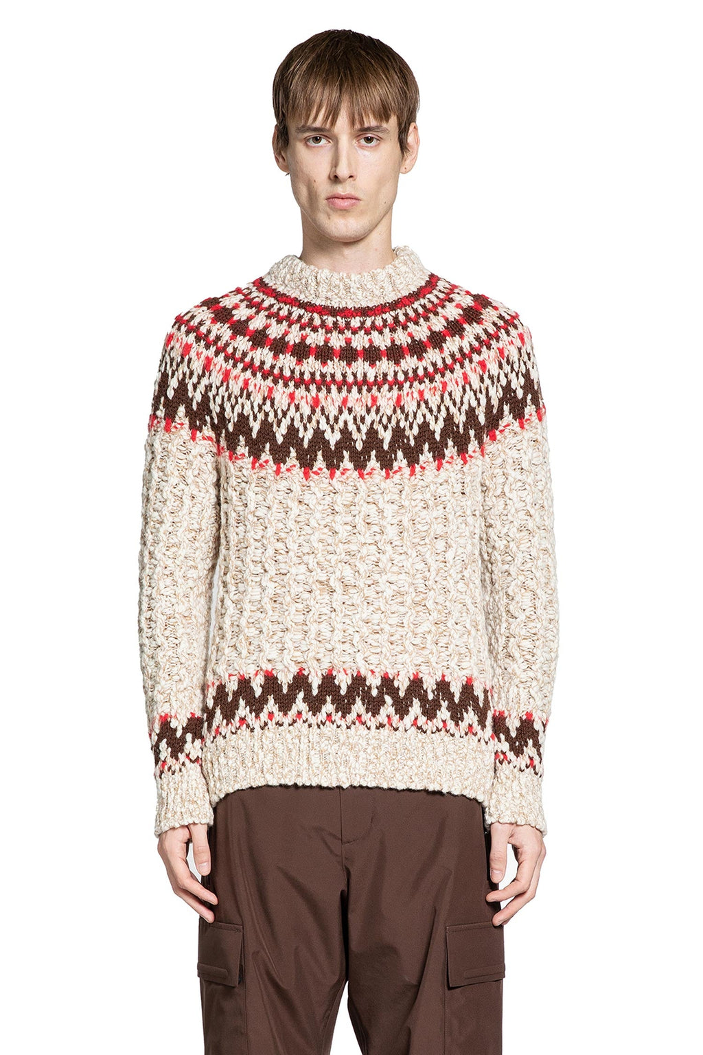Geometric Jacquard Wool Sweater Moncler оригінал – Купити в Україні – боковий вид