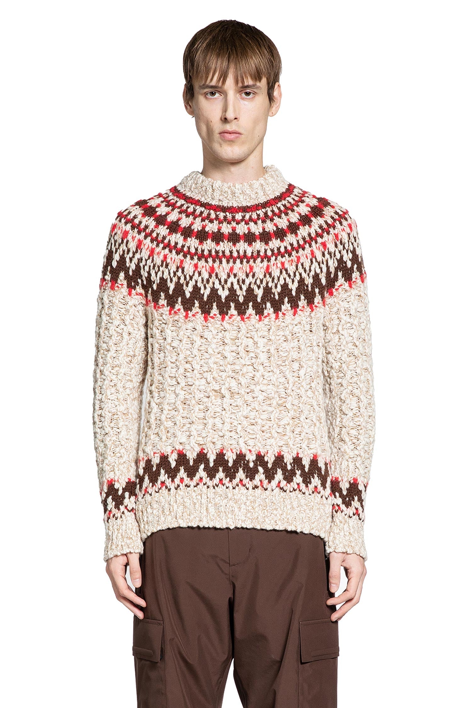 Geometric Jacquard Wool Sweater Moncler оригінал – Купити в Україні – боковий вид