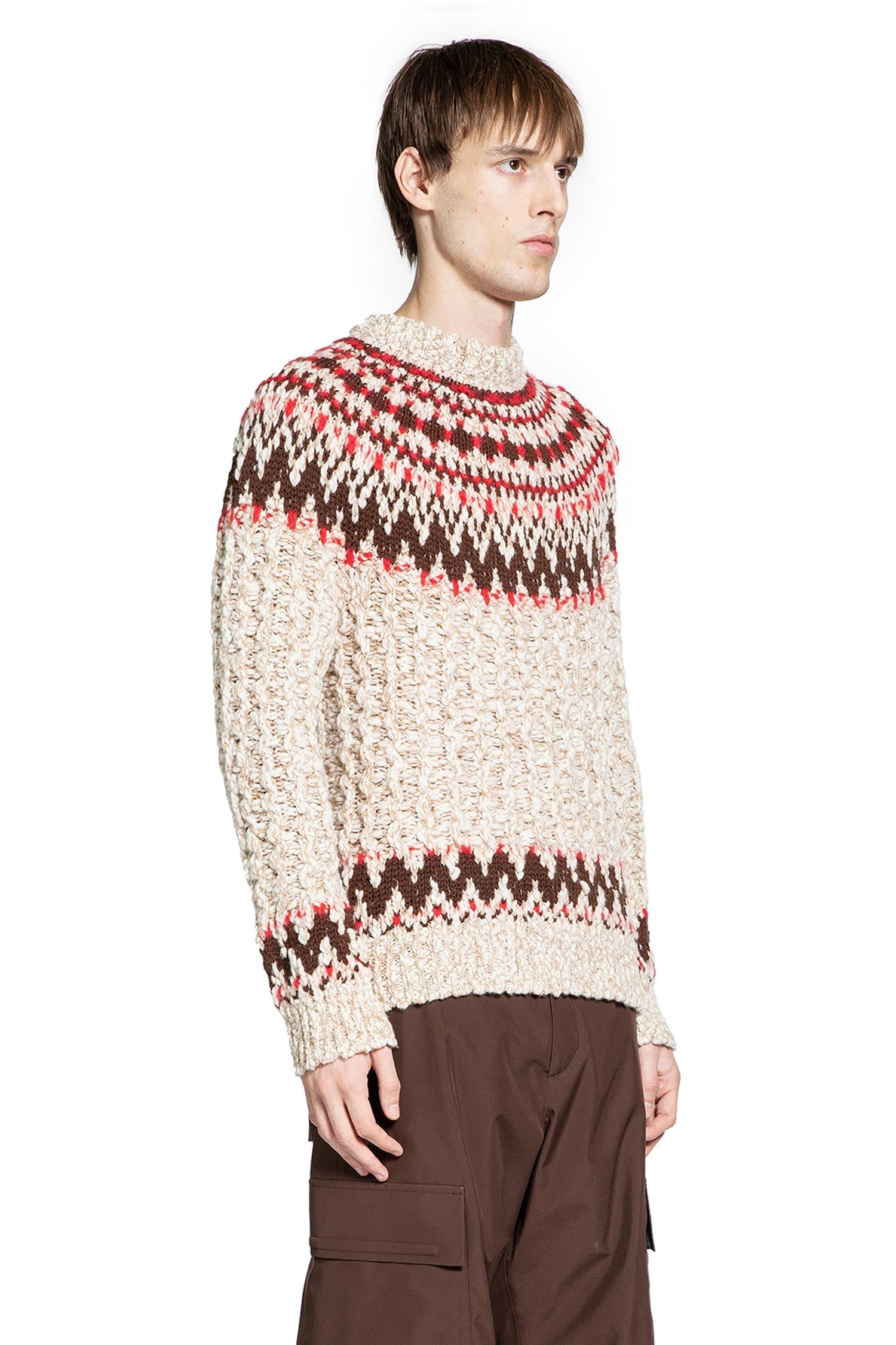 Geometric Jacquard Wool Sweater Moncler оригінал – Купити в Україні – вид ззаду