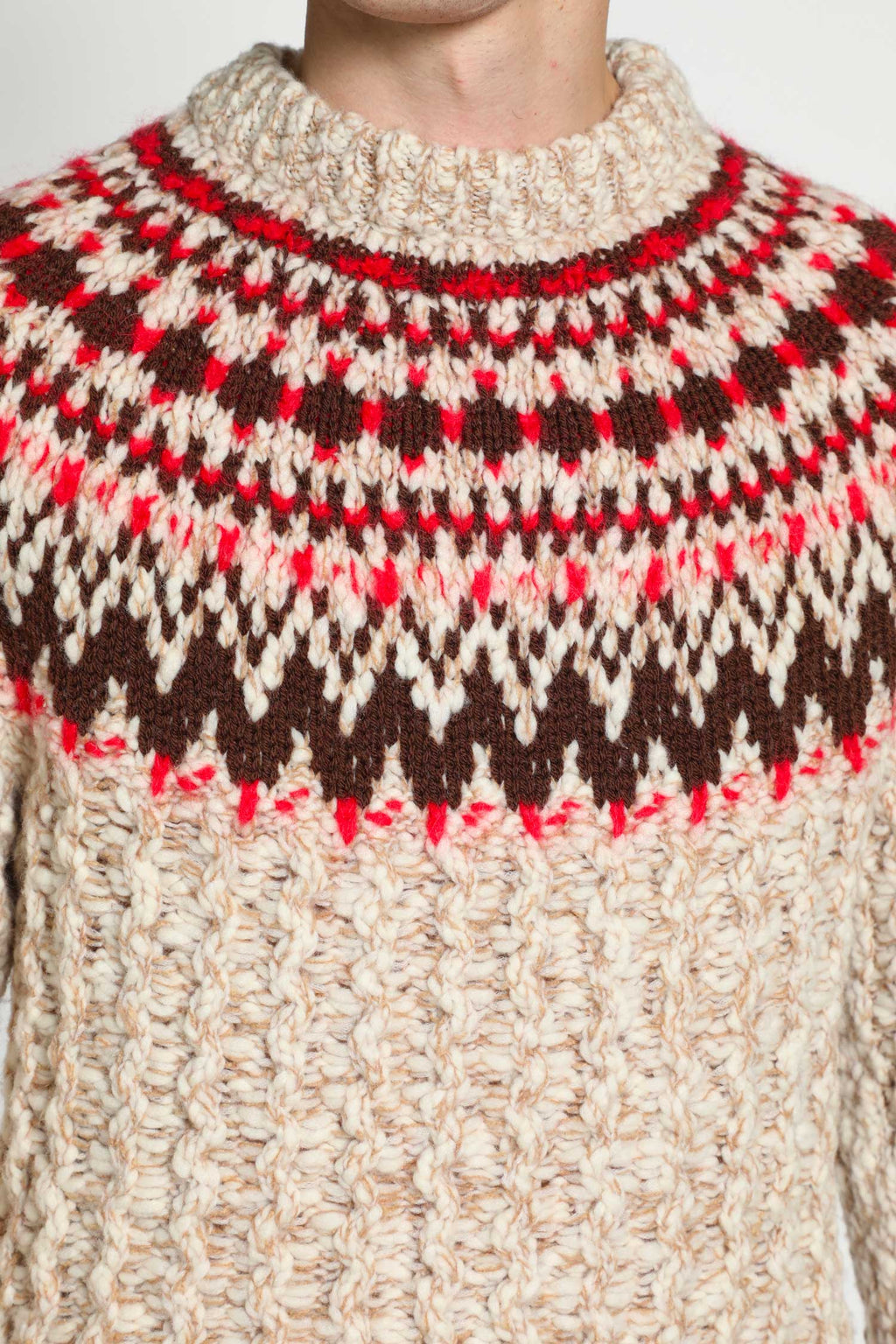 Geometric Jacquard Wool Sweater Moncler оригінал – Купити в Україні – збільшений вид