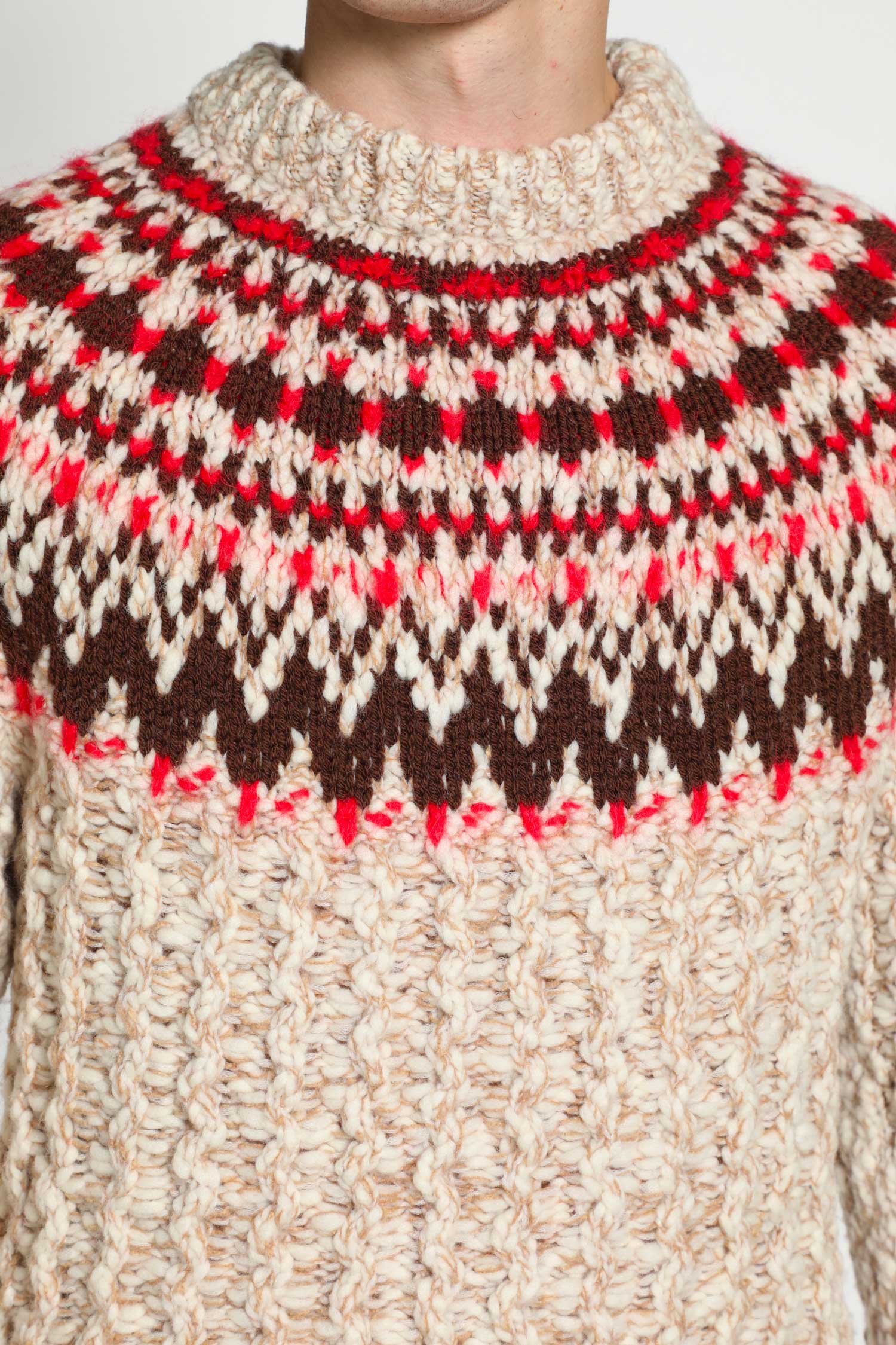 Geometric Jacquard Wool Sweater Moncler оригінал – Купити в Україні – збільшений вид
