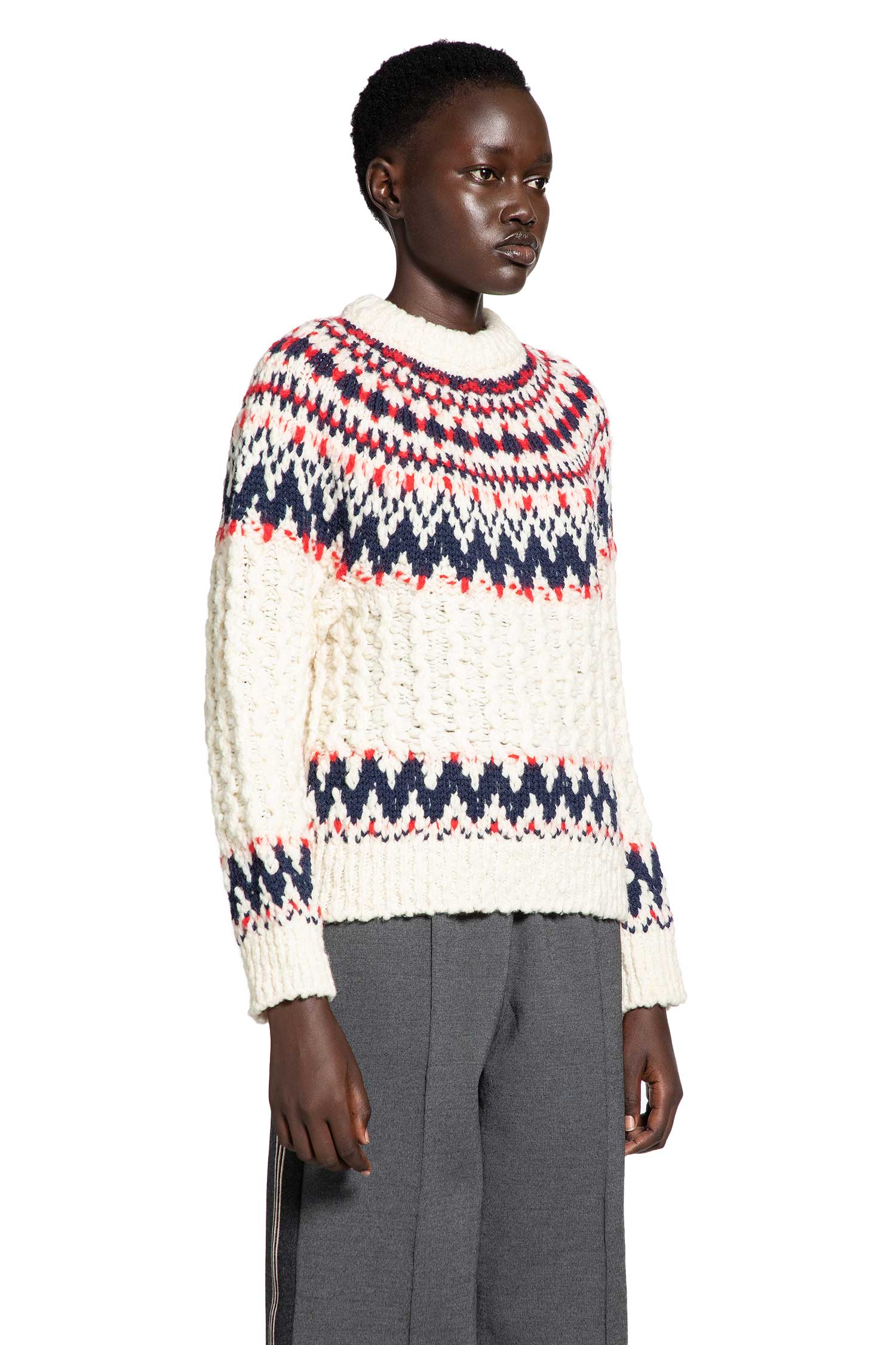 Geometric Jacquard Wool Blend Sweater Moncler оригінал – Купити в Україні – вид ззаду