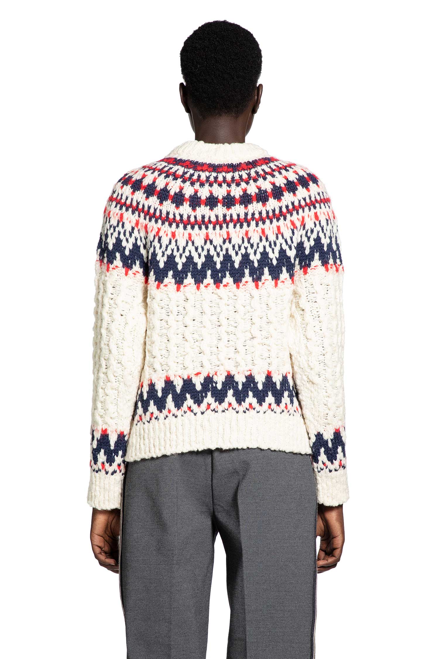 Geometric Jacquard Wool Blend Sweater Moncler оригінал – Купити в Україні – детальний вид