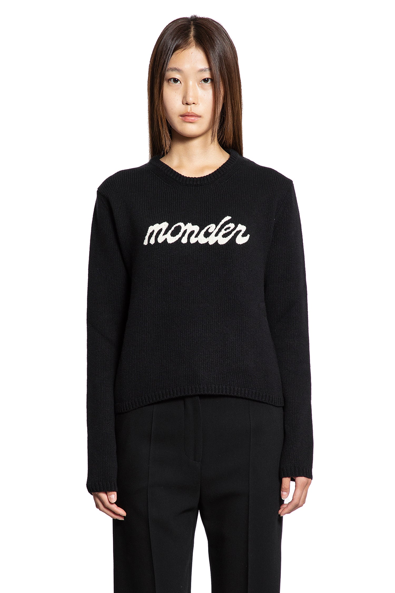 Embroidered Sweater In Wool And Cashmere Moncler – Гарантія оригінальності – боковий вид