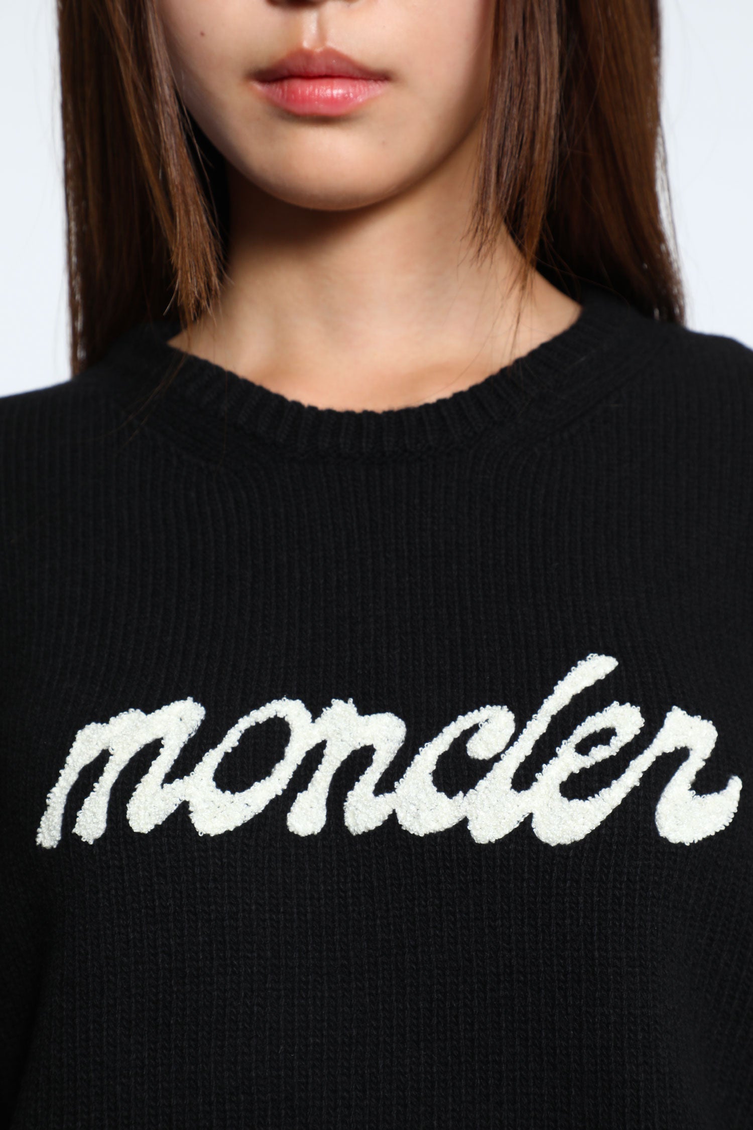 Embroidered Sweater In Wool And Cashmere Moncler – Гарантія оригінальності – збільшений вид