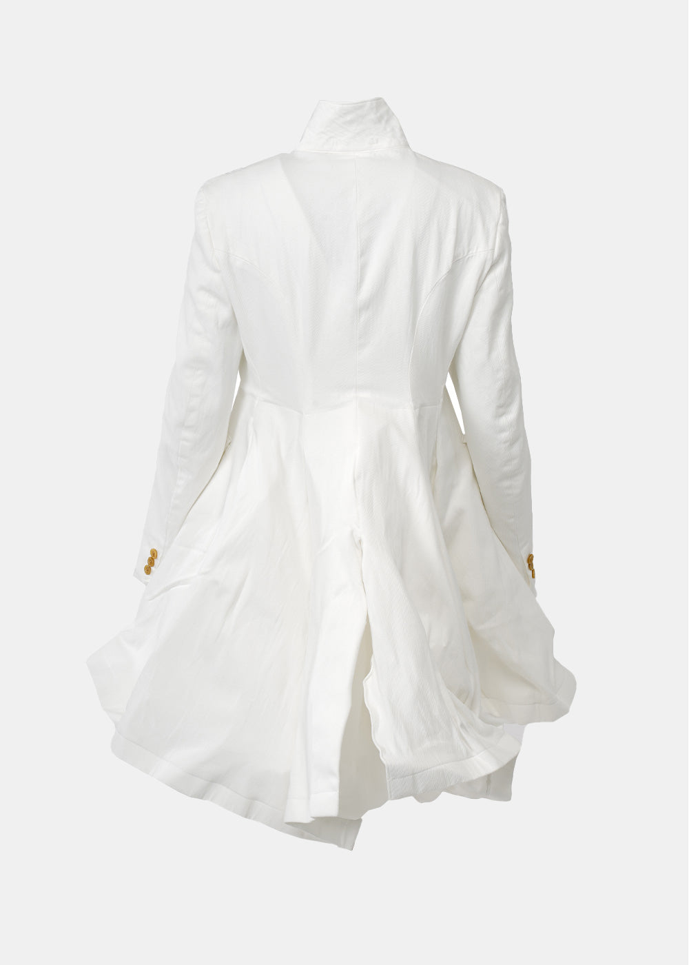 White Long Sleeve Jacket Comme des garcons – Гарантія оригінальності – вид ззаду