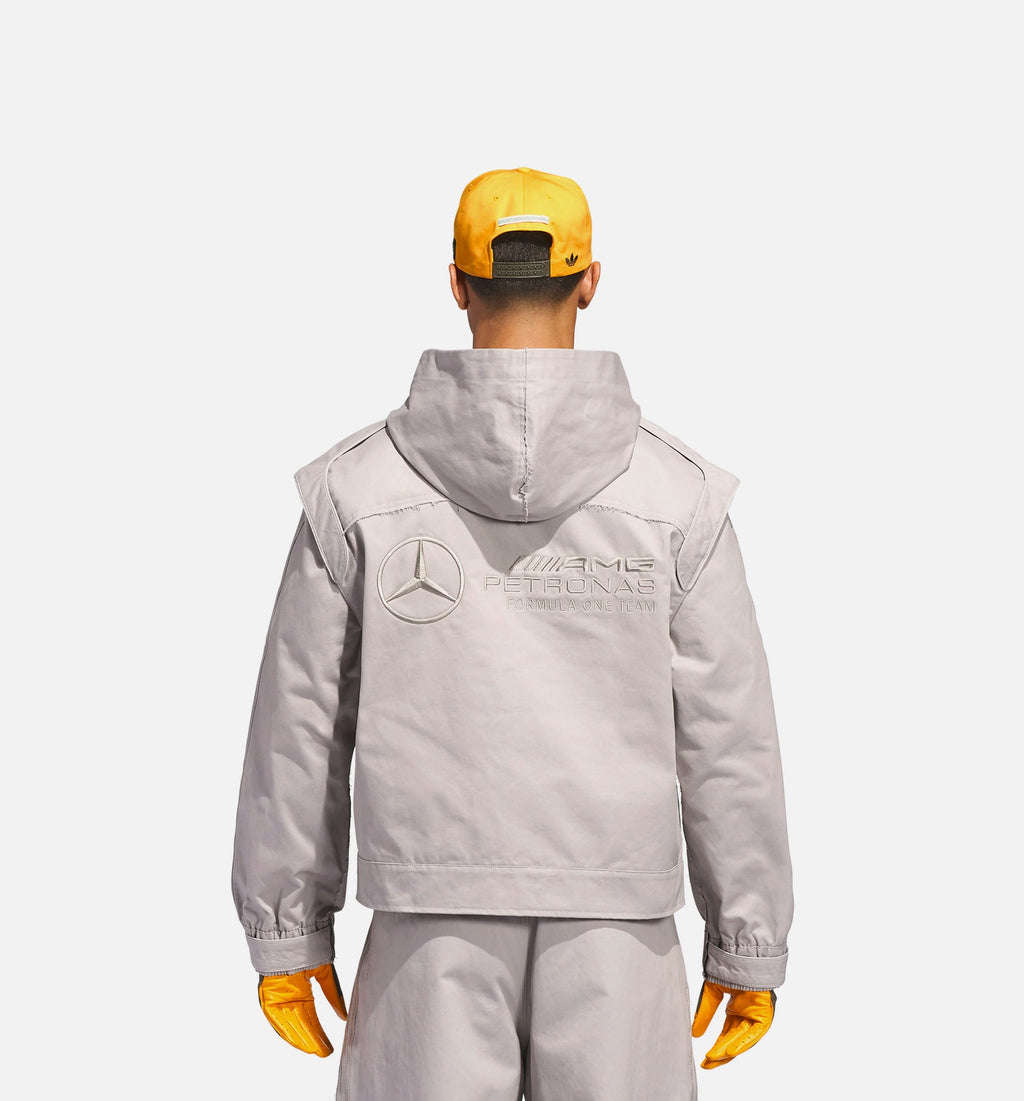 Bad Bunny X Mercedes Amg Petronas F1 Zip Up Mens Jacket Adidas оригінал – Купити в Україні – вид ззаду