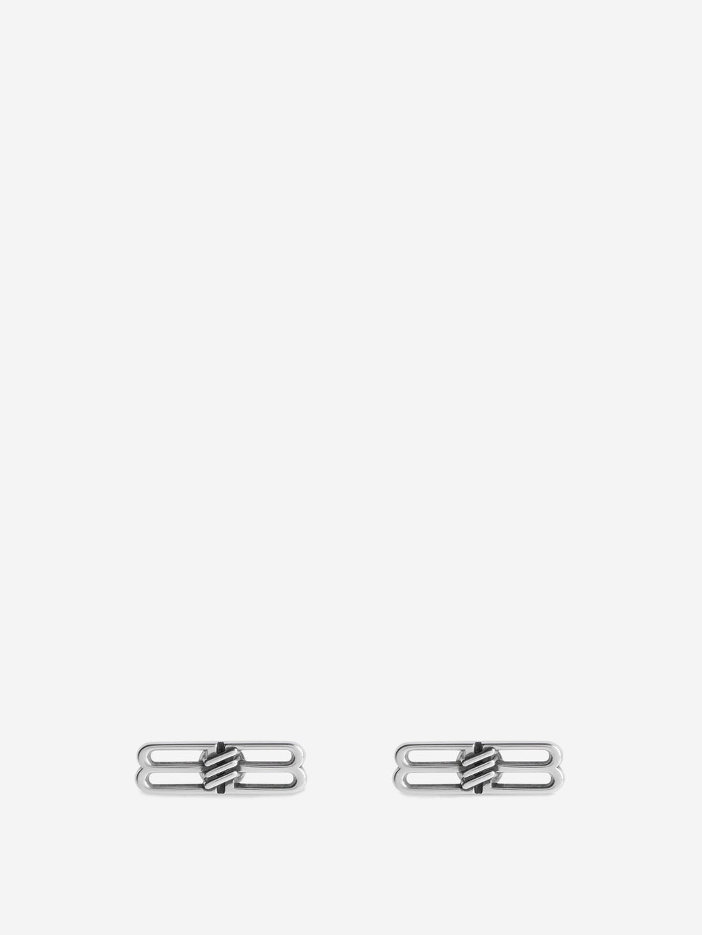 Bb Icon Antique Silver Plated Earrings Balenciaga – Гарантія оригінальності – боковий вид
