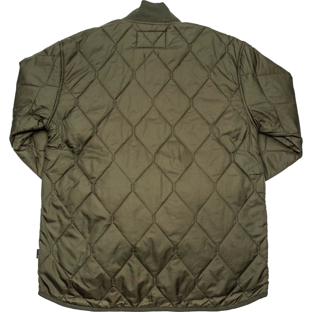 Оригінальна Quilted Military Mens Jacket Olive Stussy – вид ззаду