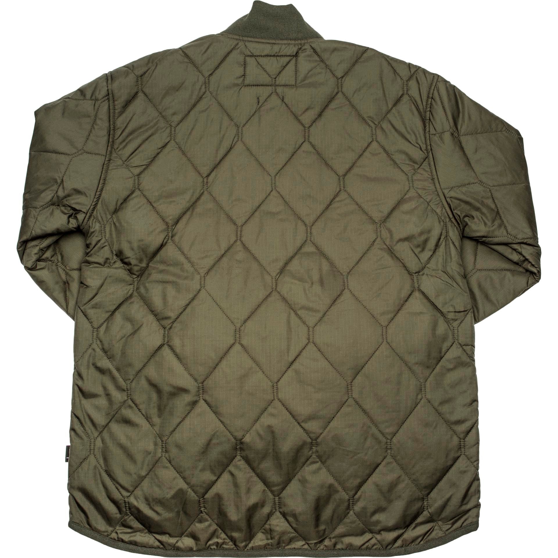 Оригінальна Quilted Military Mens Jacket Olive Stussy – вид ззаду