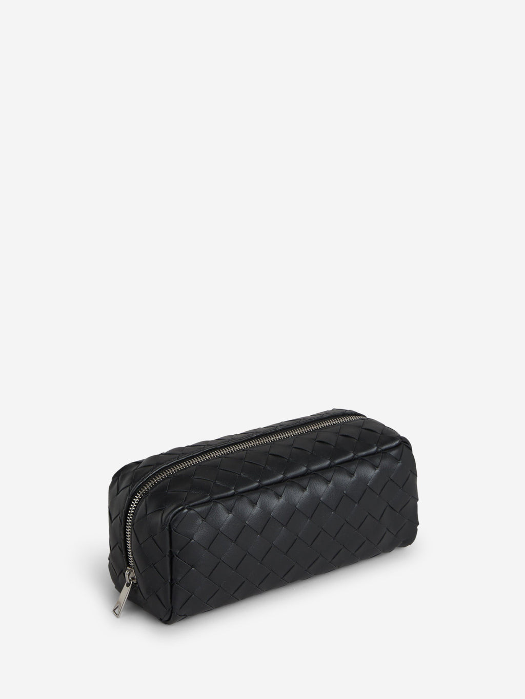 Intrecciato Leather Toiletry Bag Bottega veneta – Гарантія оригінальності – вид ззаду