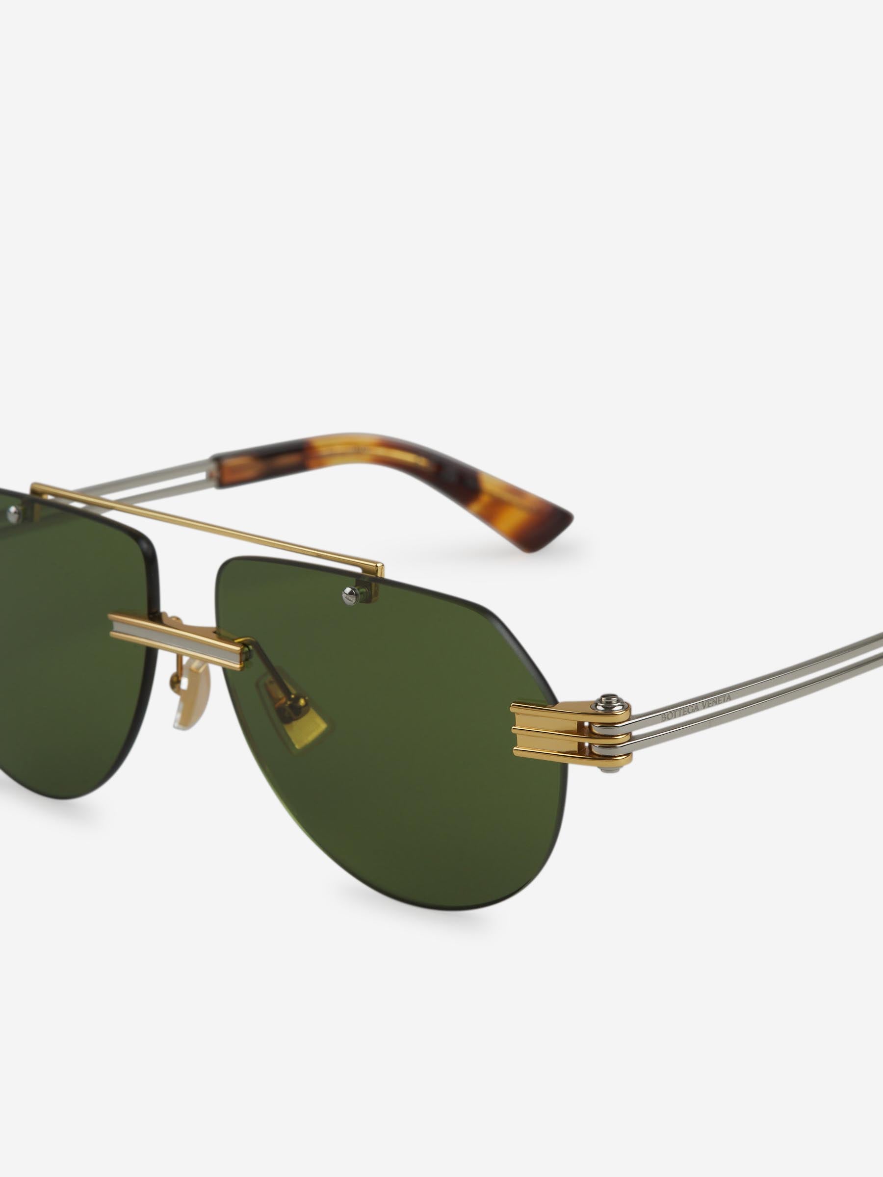 Gold Sunglasses Bottega veneta – Гарантія оригінальності – детальний вид