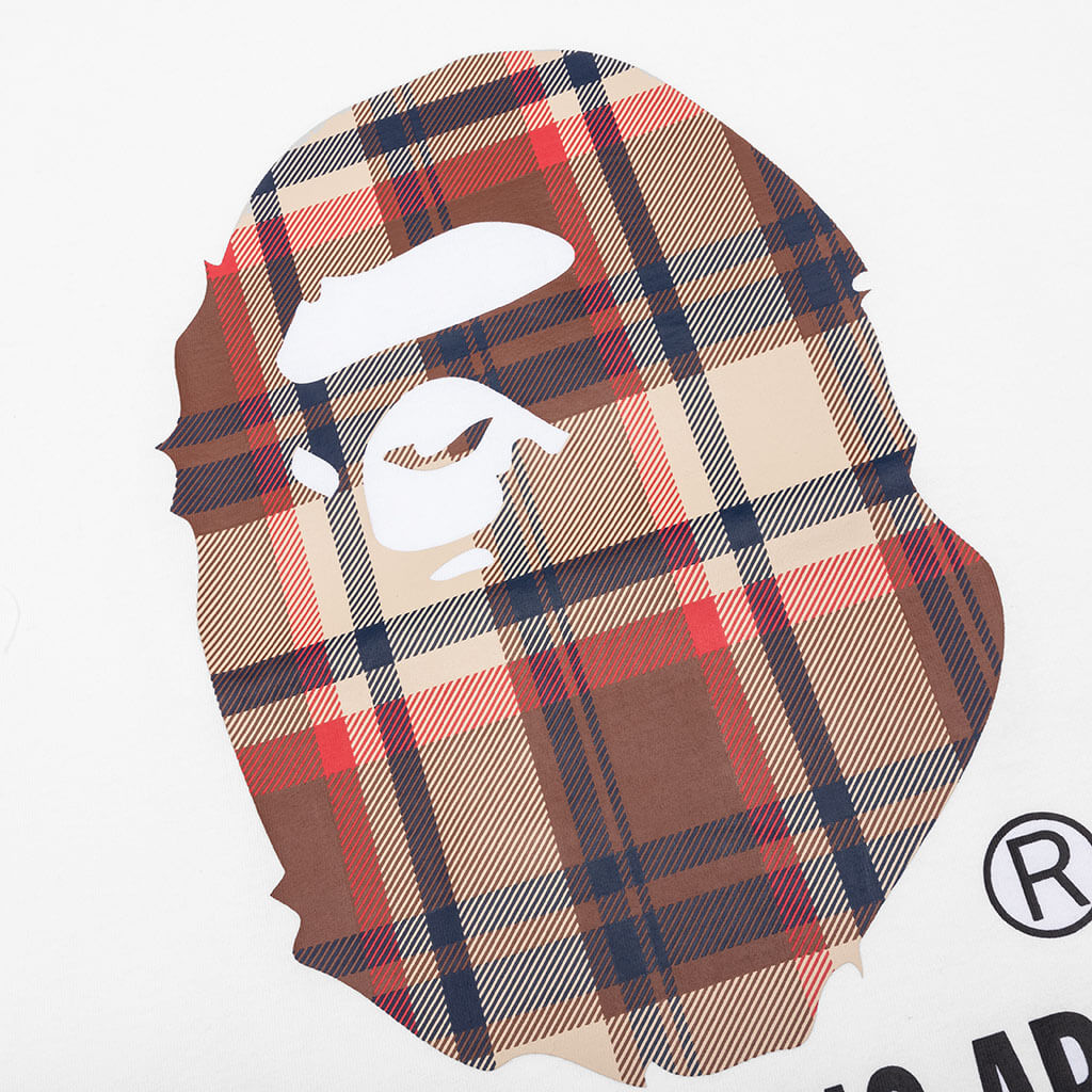 Оригінальна Check By Bathing Ape Tee White A bathing ape – детальний вид