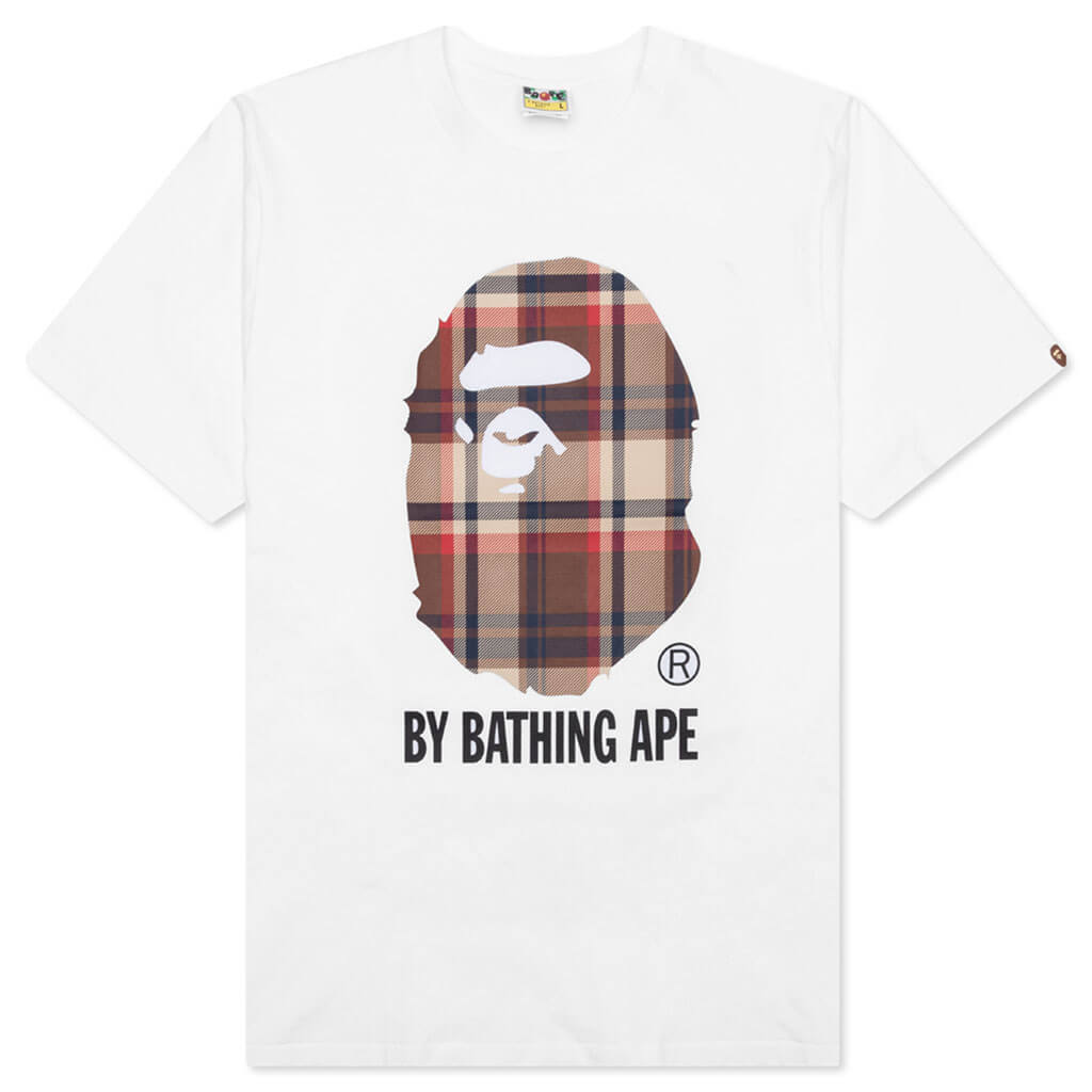 Оригінальна Check By Bathing Ape Tee White A bathing ape – боковий вид