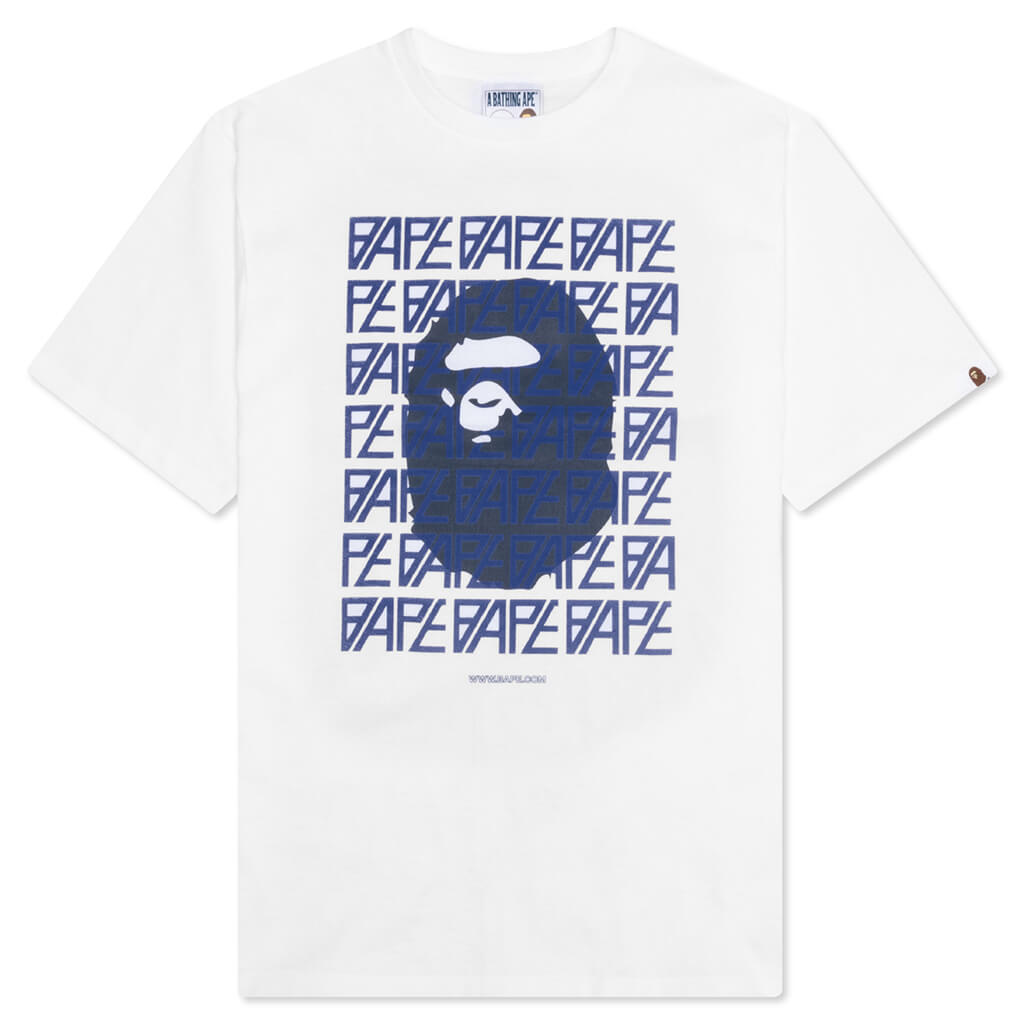 Оригінальна Logo Monogram Tee White A bathing ape – боковий вид