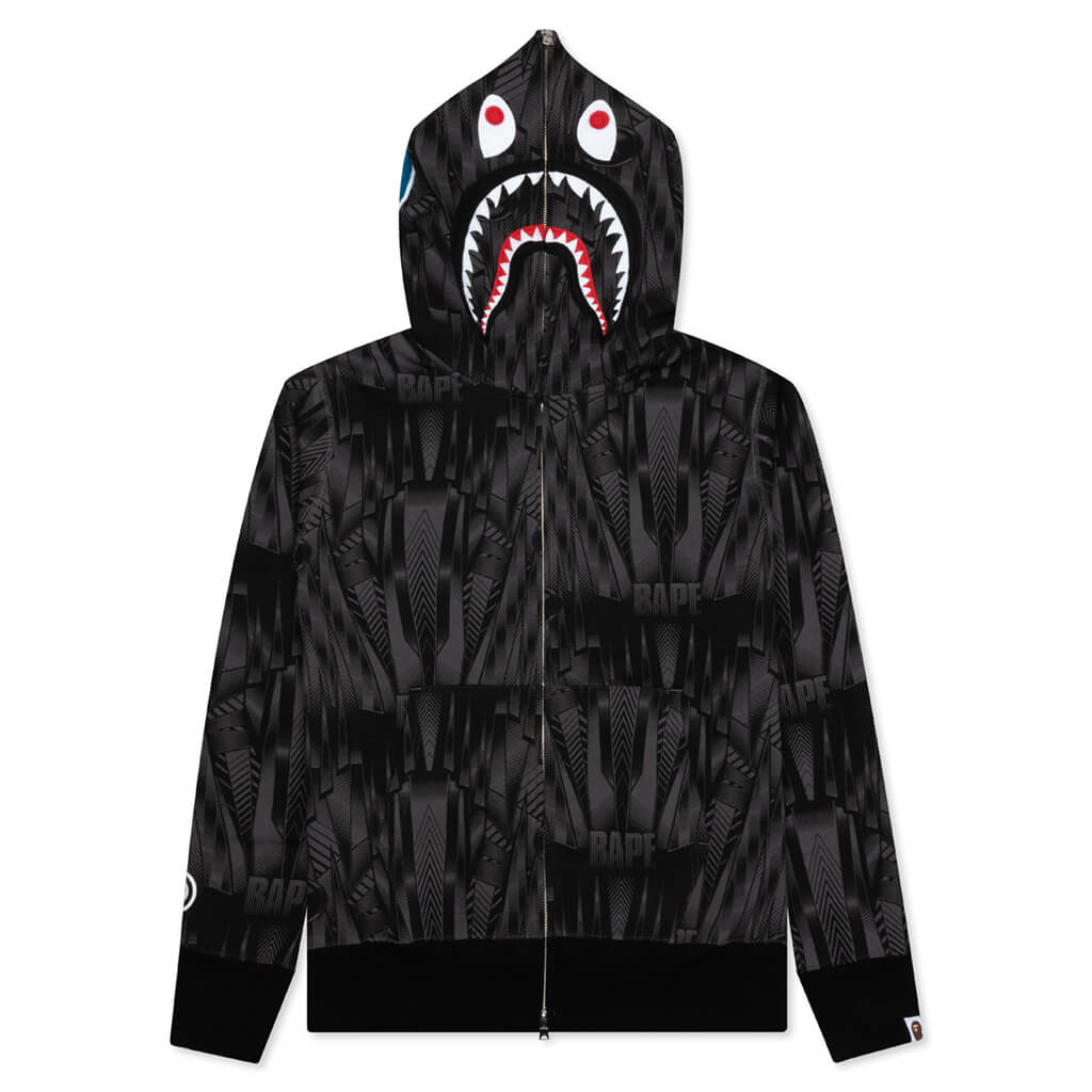 Speed Racer Shark Full Zip Hoodie Black A bathing ape – Гарантія оригінальності – боковий вид