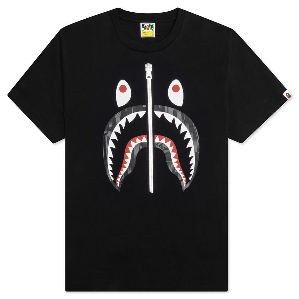 Оригінальна Speed Racer Shark Tee Black A bathing ape – боковий вид