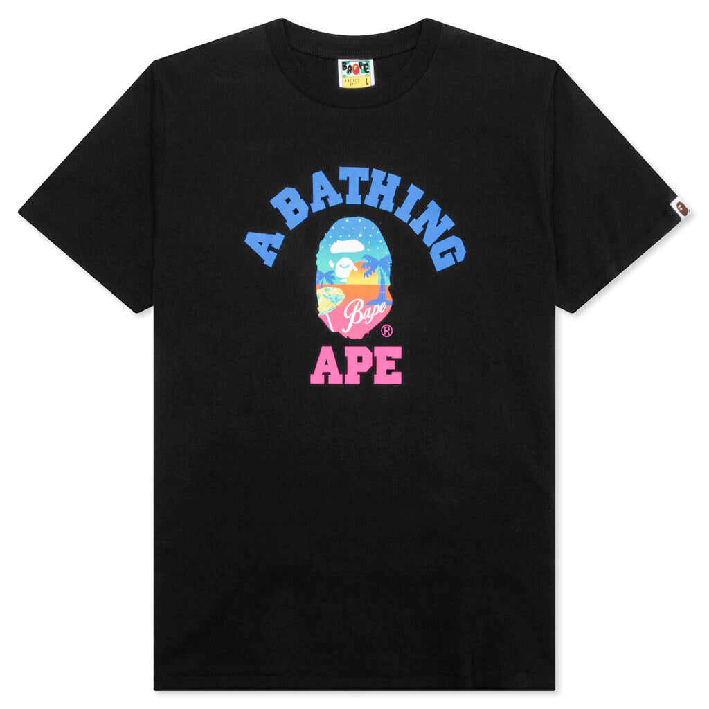 Оригінальна Sunset Beach Tee Black A bathing ape – боковий вид