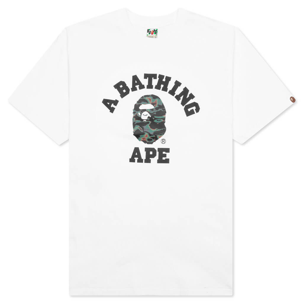 Thermography College Tee White A bathing ape оригінал – Купити в Україні – боковий вид