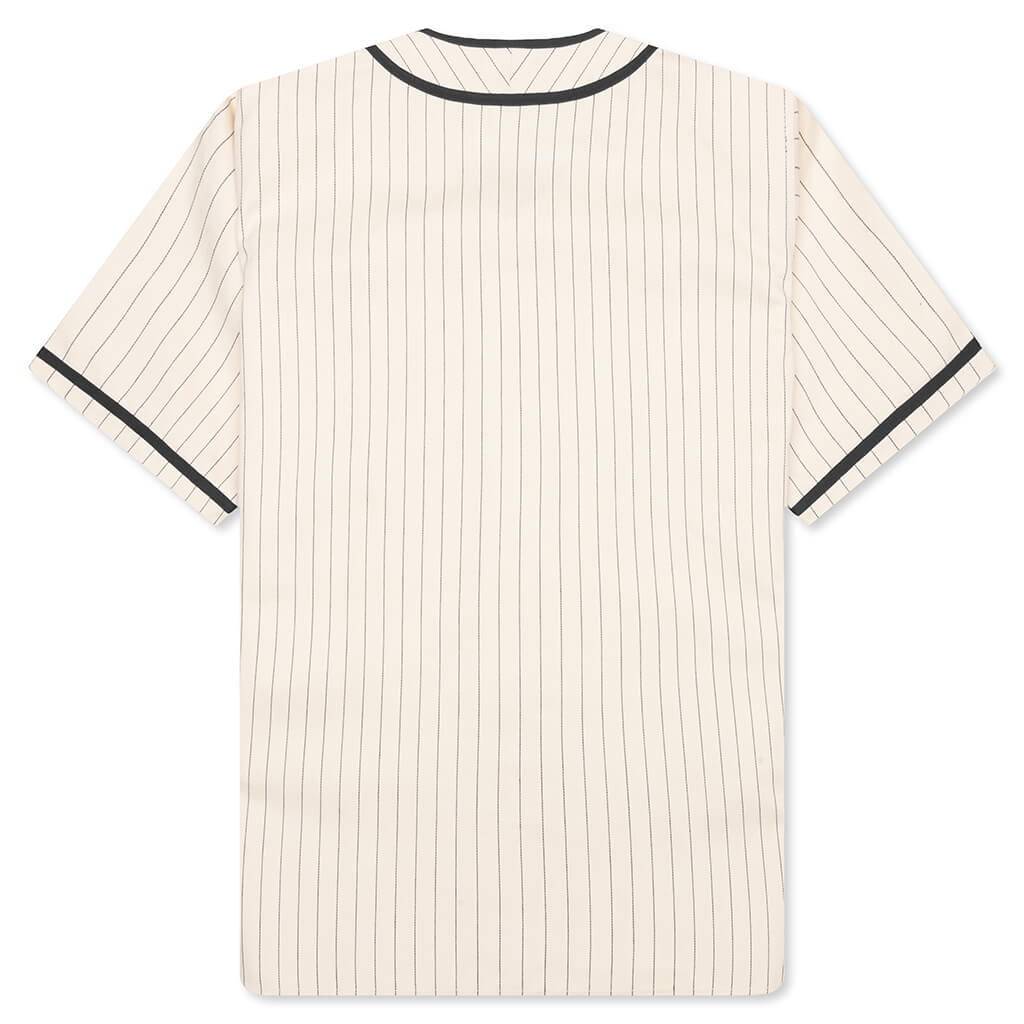 Baseball Shirt Ivory A bathing ape – Гарантія оригінальності – вид ззаду
