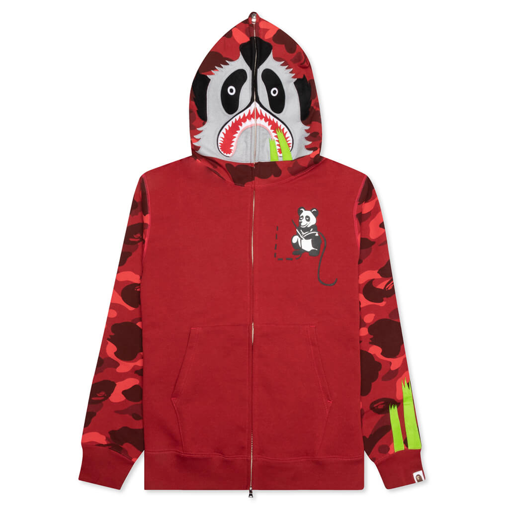 Color Camo Panda Full Zip Hoodie A bathing ape – Гарантія оригінальності – боковий вид