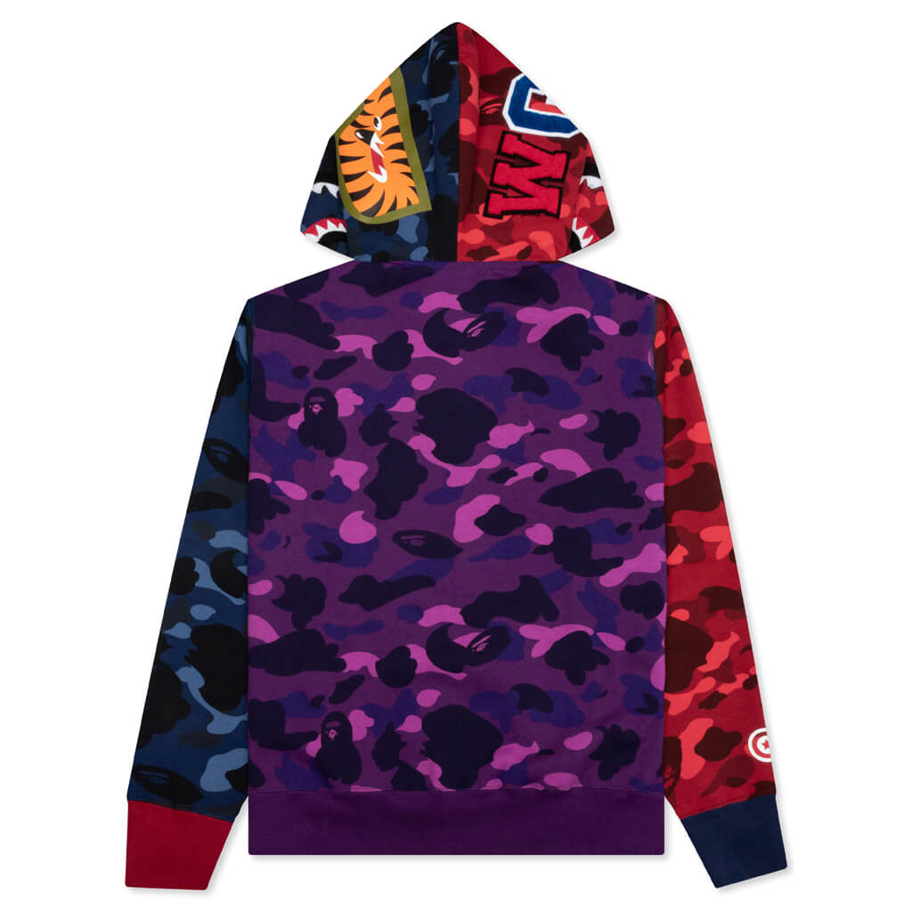 Оригінальна Crazy Shark Wide Fit Full Zip Double Hoodie A bathing ape – вид ззаду
