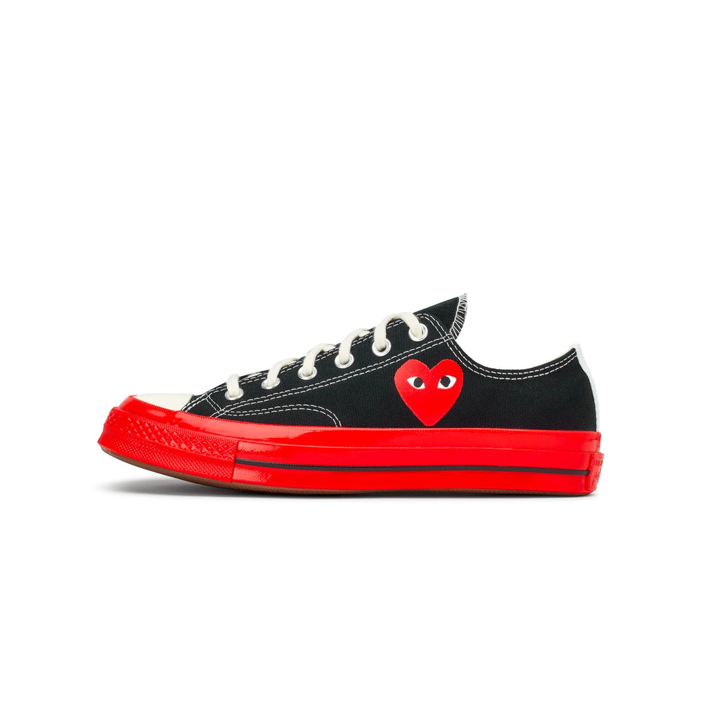 Оригінальна X Converse Chuck 70 Low Shoes Black Comme des garcons – боковий вид