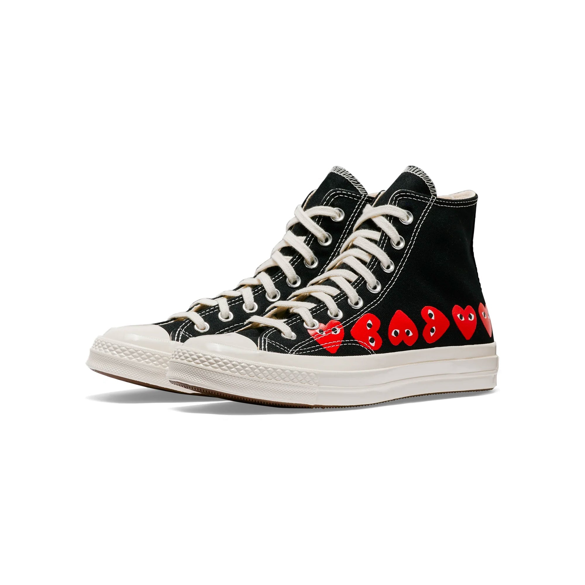 Оригінальна X Converse Chuck 70 Hi Multi Heart Shoes Comme des garcons – вид ззаду