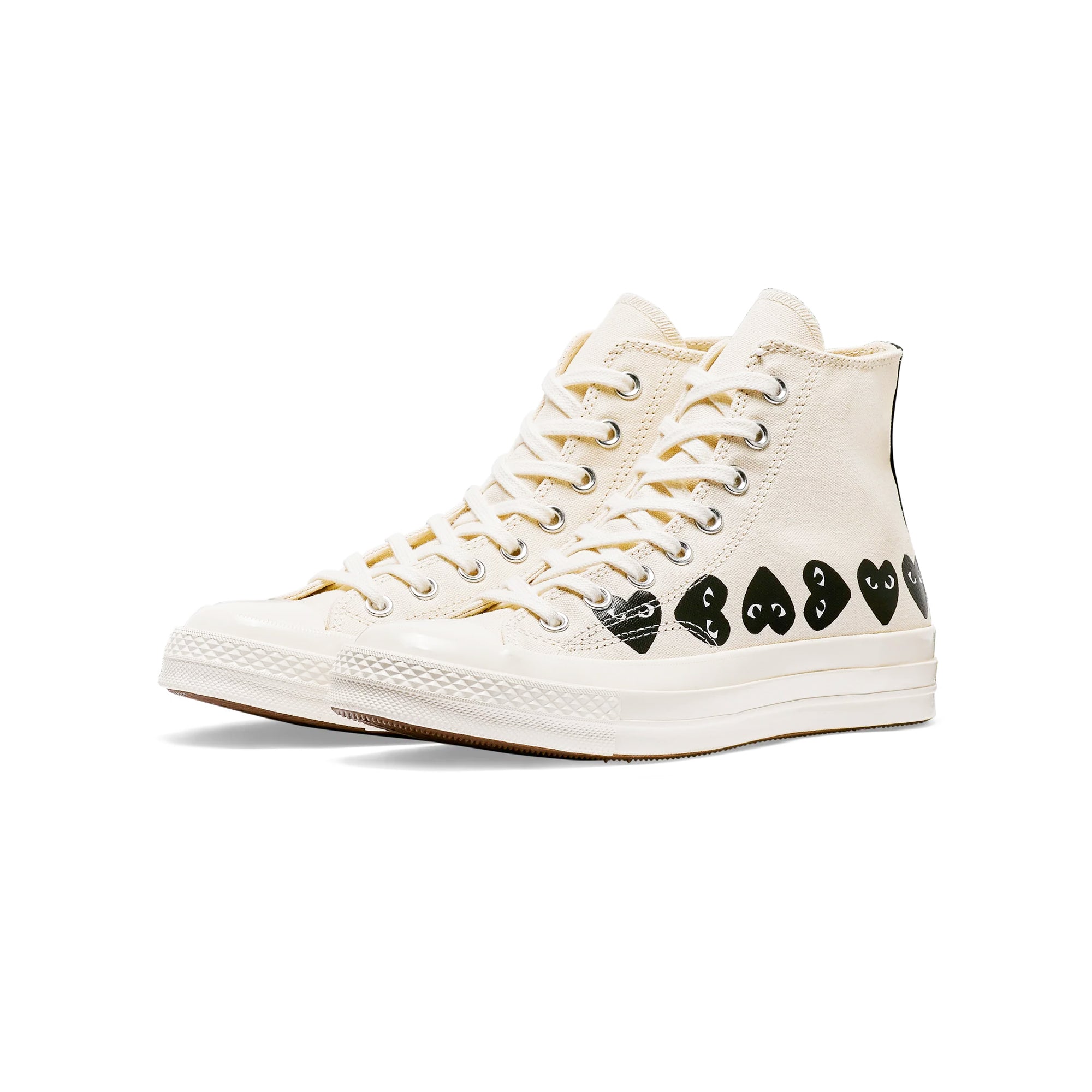 Оригінальна X Converse Chuck 70 Hi Multi Heart Shoes Comme des garcons – вид ззаду