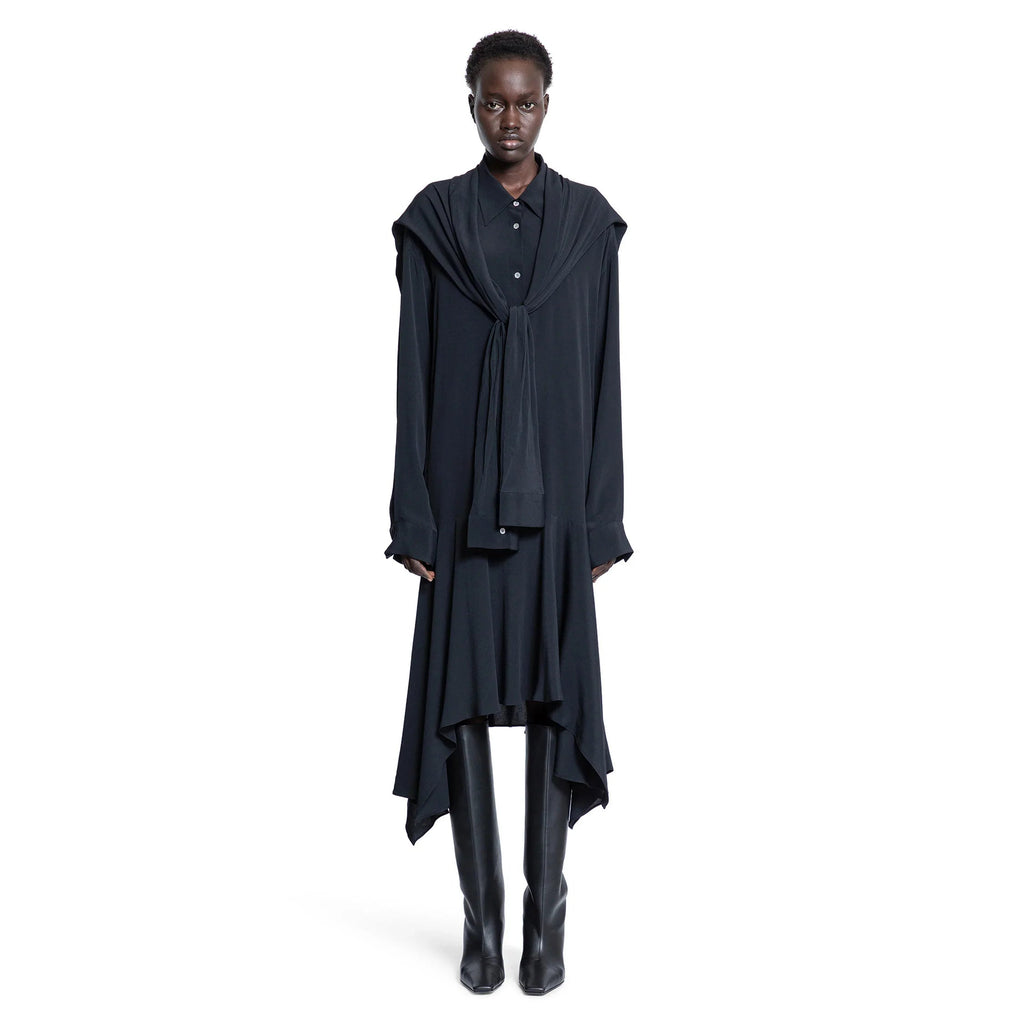 Abito camicia con sciarpa e maniche annodate - ACNE STUDIOS