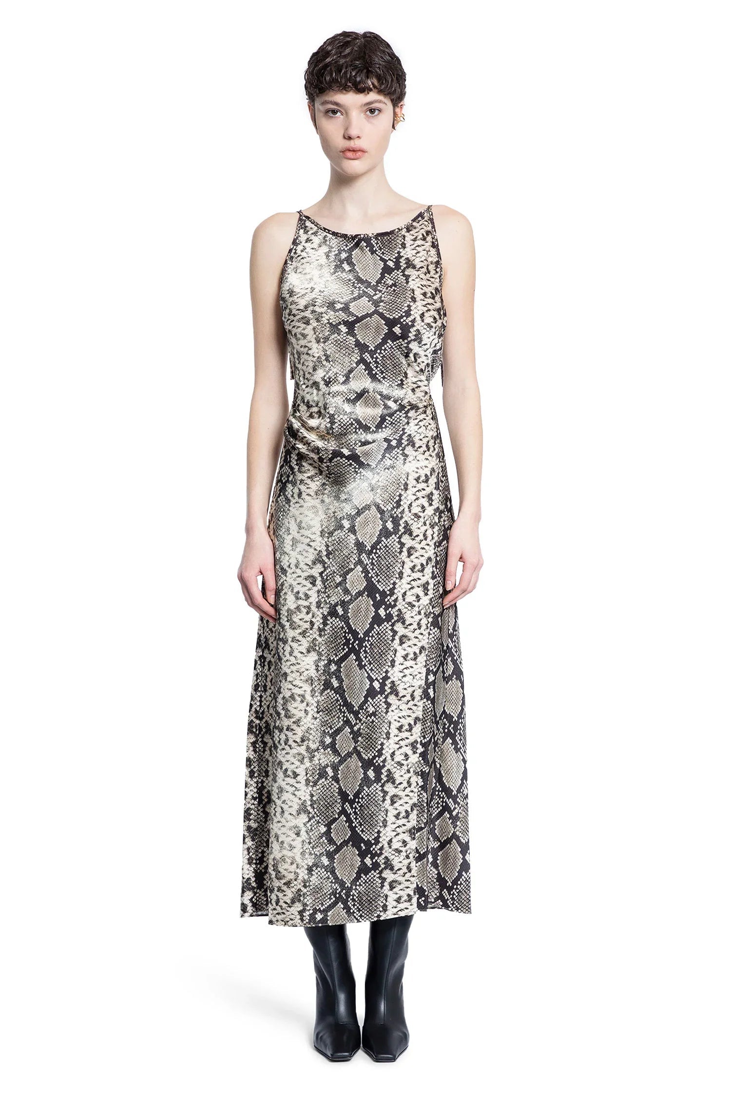 Abito in Raso Fluido con Stampa Pitone - ACNE STUDIOS