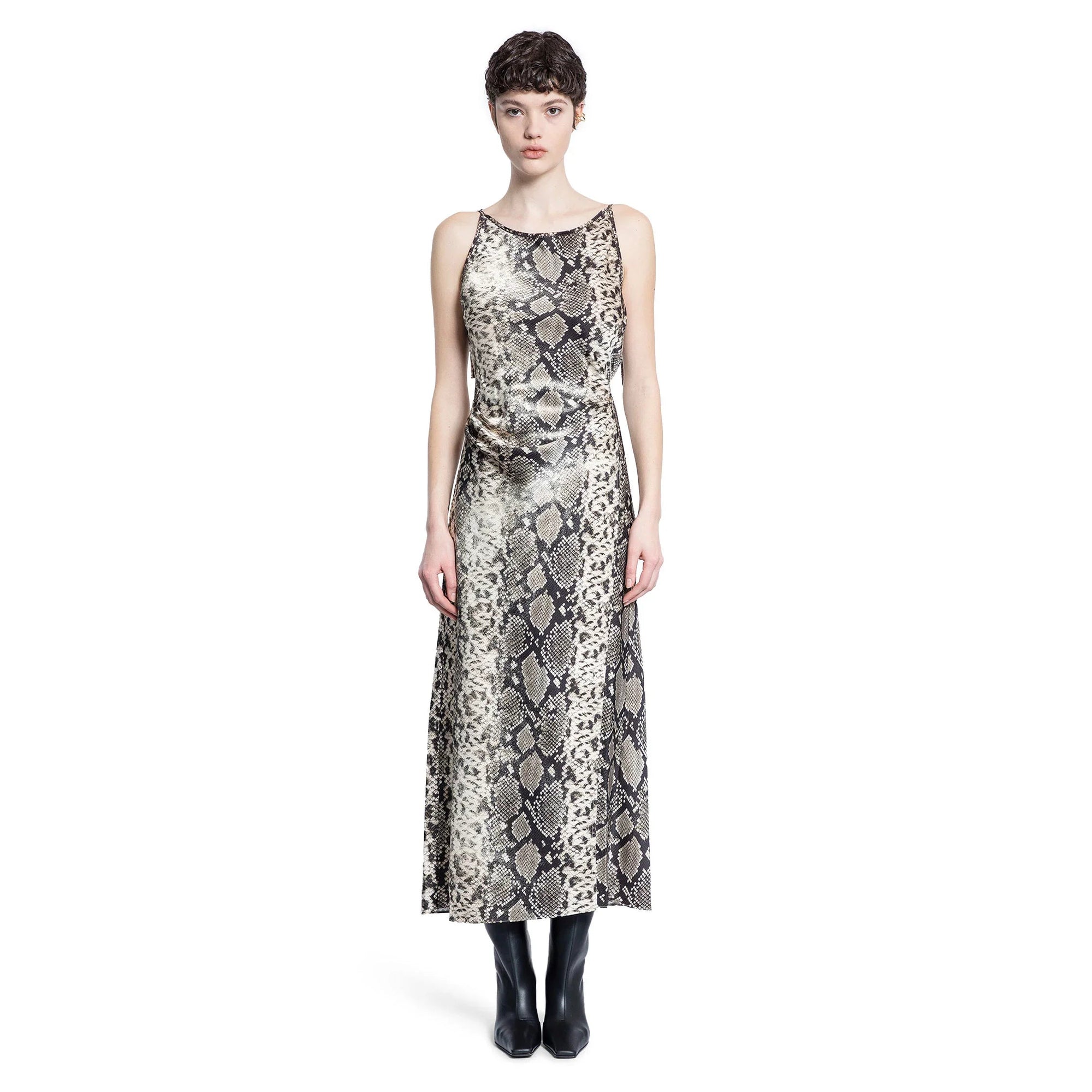 Abito in Raso Fluido con Stampa Pitone - ACNE STUDIOS