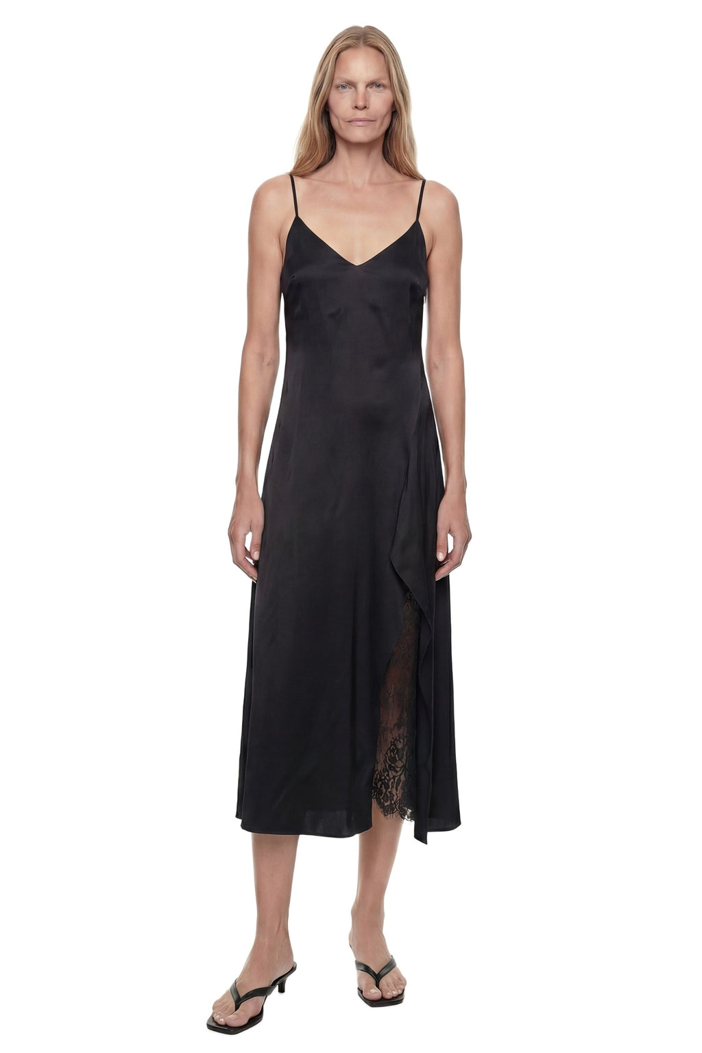 Оригінальна Satin Slip MIDI Dress Acne studios – боковий вид