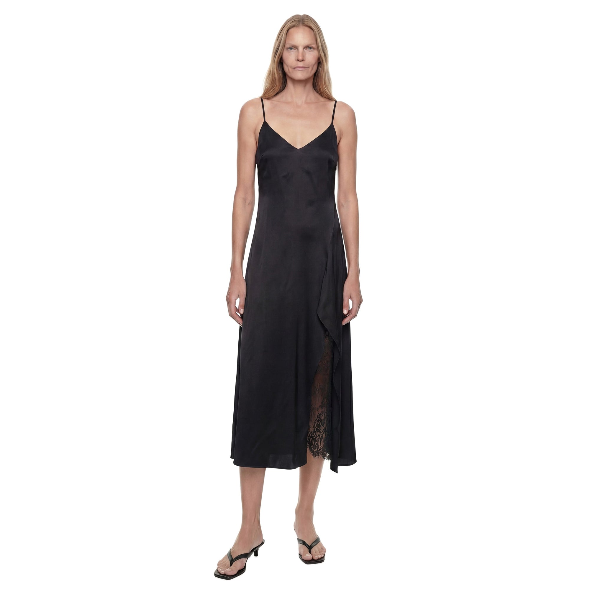 Оригінальна Satin Slip MIDI Dress Acne studios – збільшений вид