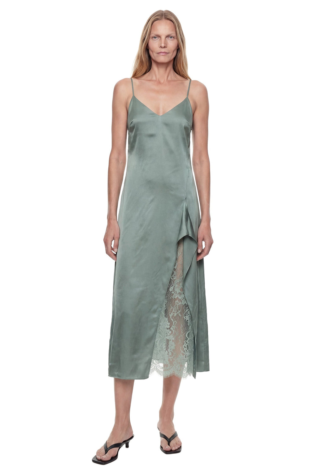 Оригінальна Satin Slip MIDI Dress Acne studios – боковий вид