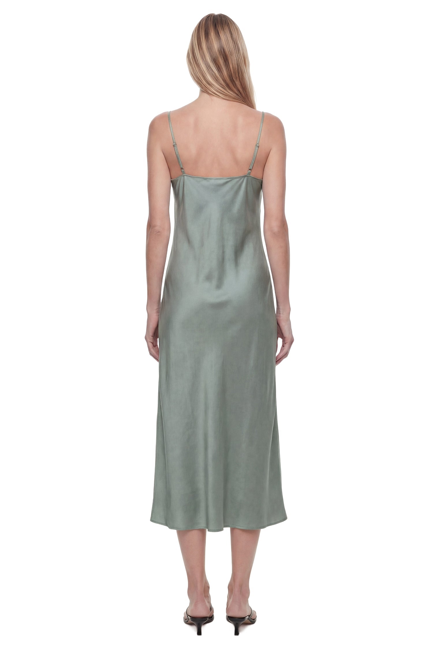 Оригінальна Satin Slip MIDI Dress Acne studios – детальний вид