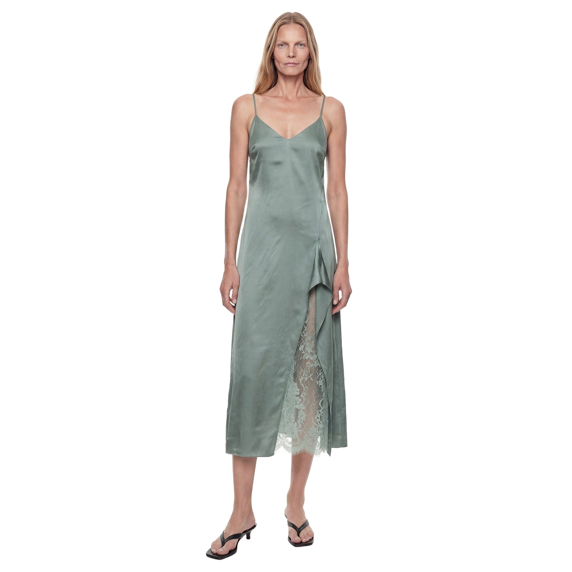 Оригінальна Satin Slip MIDI Dress Acne studios – збільшений вид