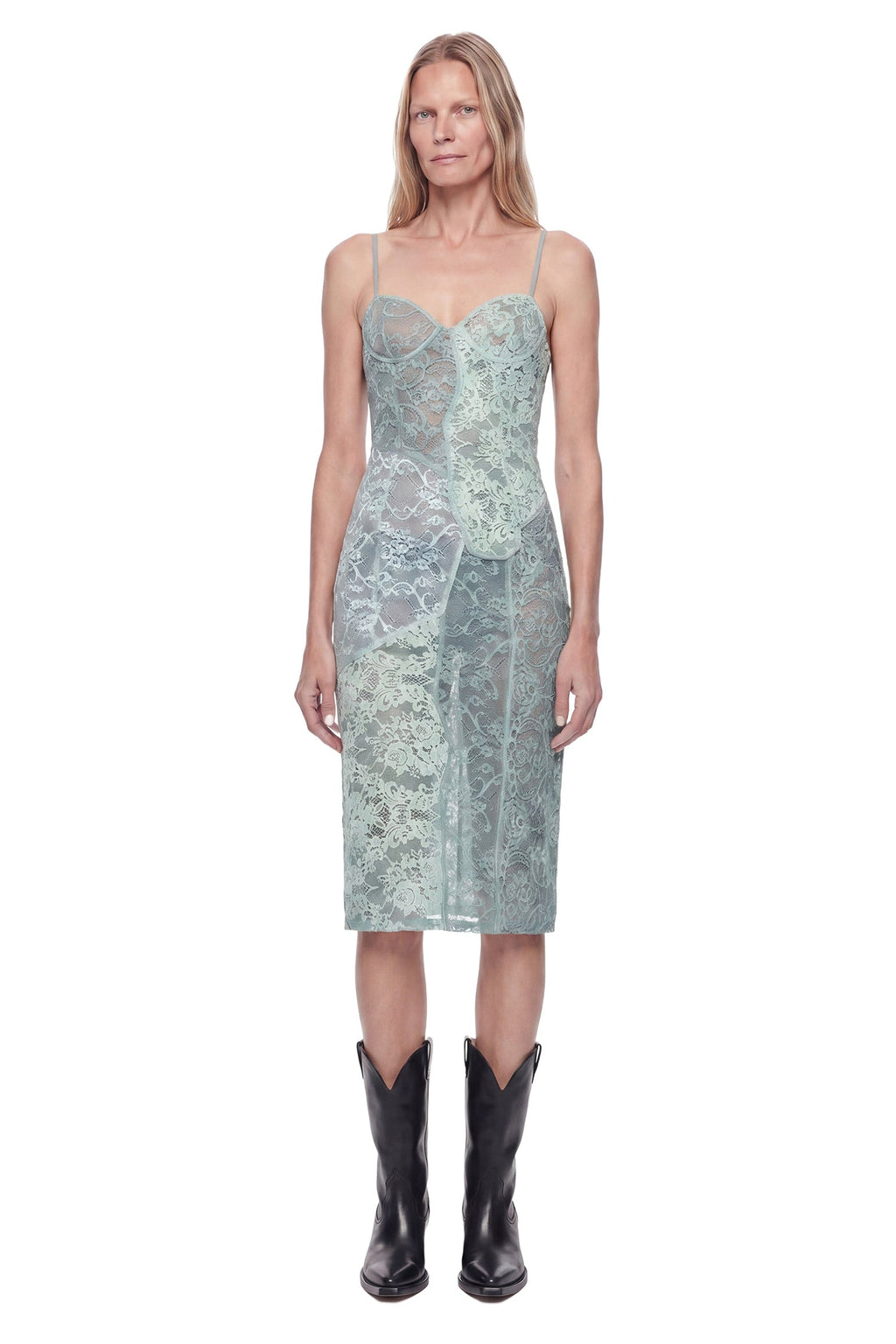 Оригінальна Lace Slip MIDI Dress Acne studios – вид ззаду