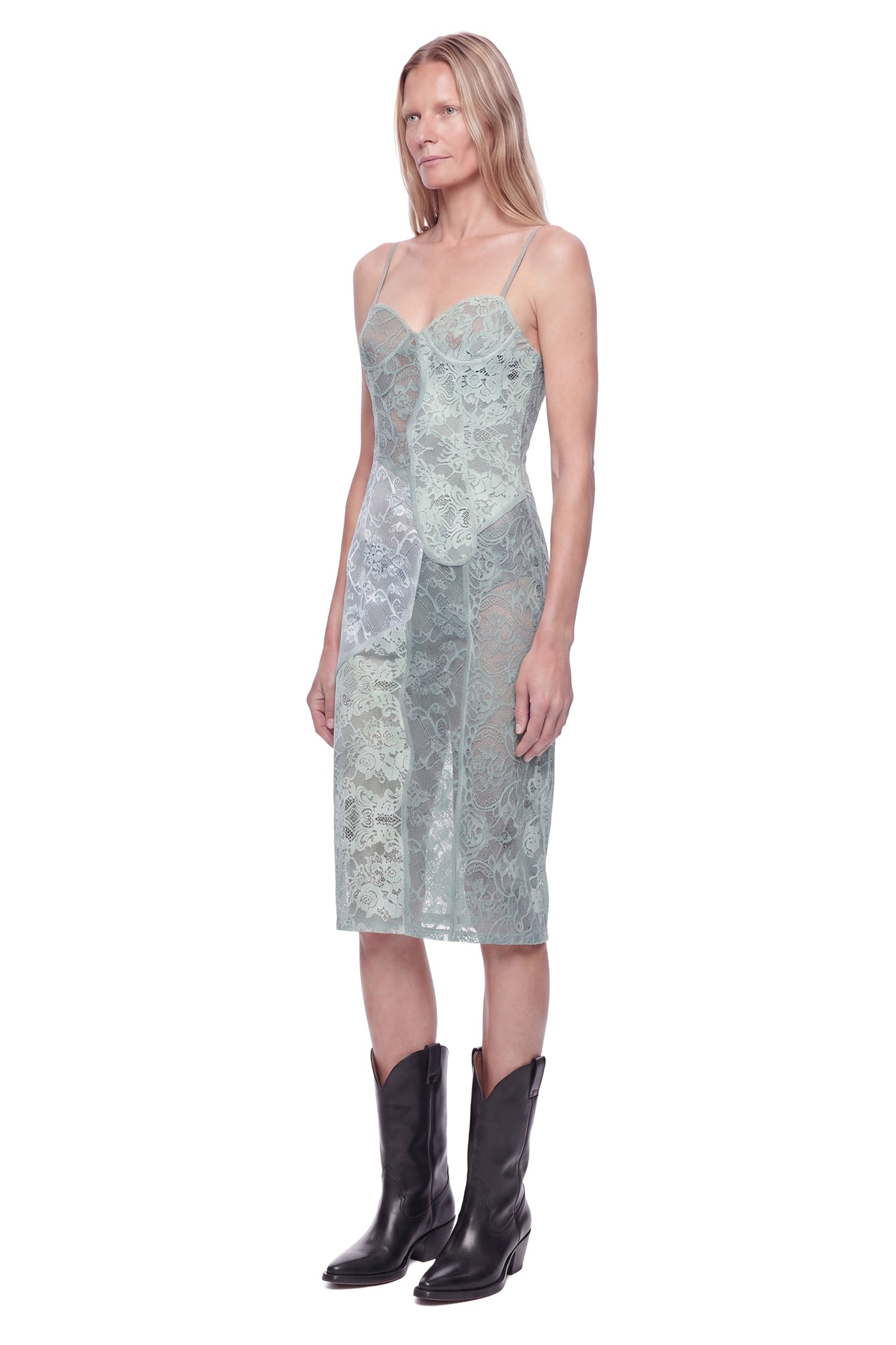 Оригінальна Lace Slip MIDI Dress Acne studios – детальний вид