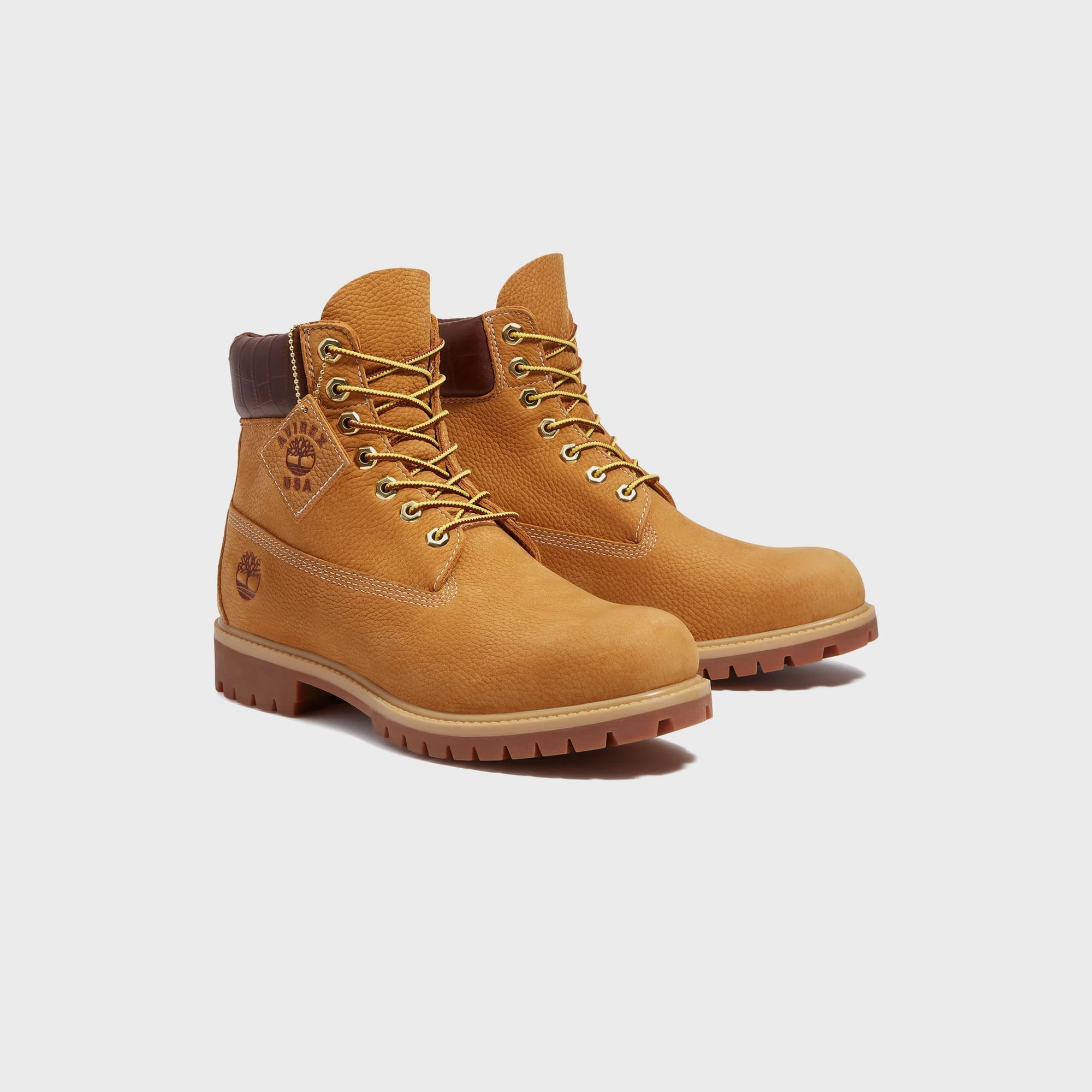 Оригінальна X Avirex 6 Inch Lace Waterproof Boot Wheat Timberland – вид ззаду