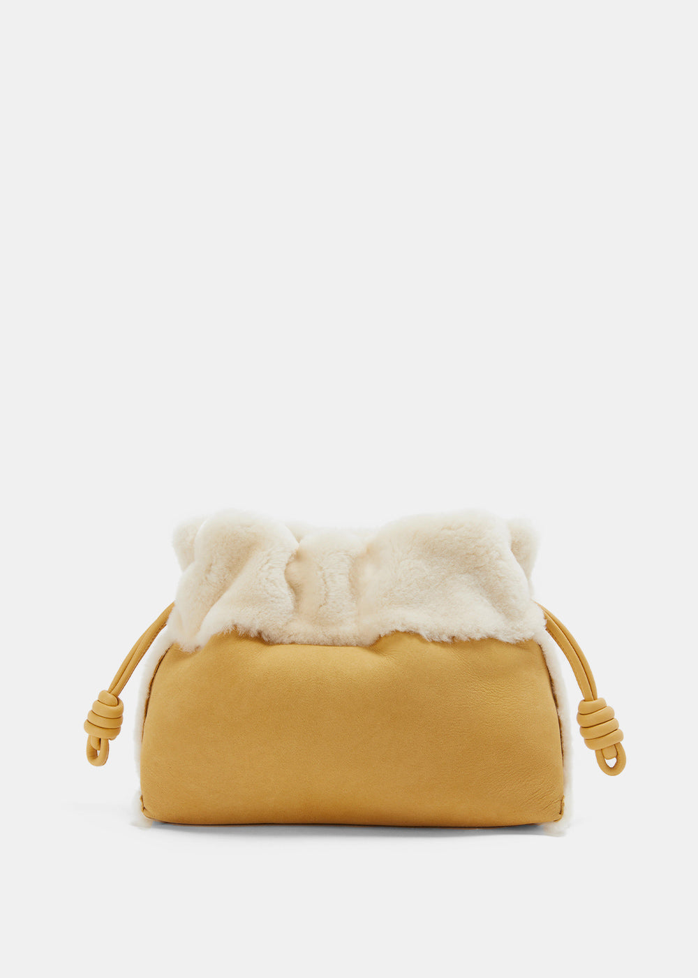 Light Caramel Shearing Flamenco Clutch Loewe оригінал – Купити в Україні – боковий вид