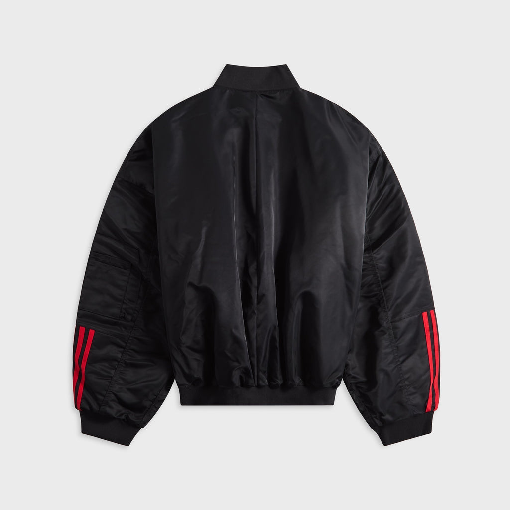 X Willy Chavarria Zipped Bomber Jacket Black Adidas оригінал – Купити в Україні – вид ззаду