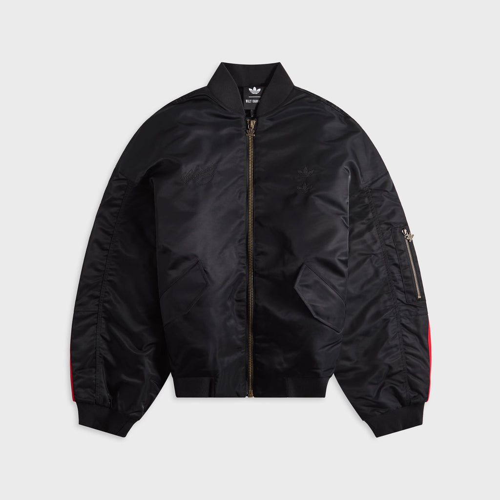 X Willy Chavarria Zipped Bomber Jacket Black Adidas оригінал – Купити в Україні – боковий вид